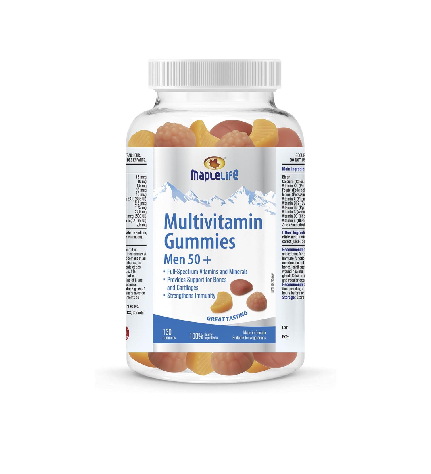 MapleLife Nutrition - Multivitamin Gummies For Men Over 50-130 Gummies