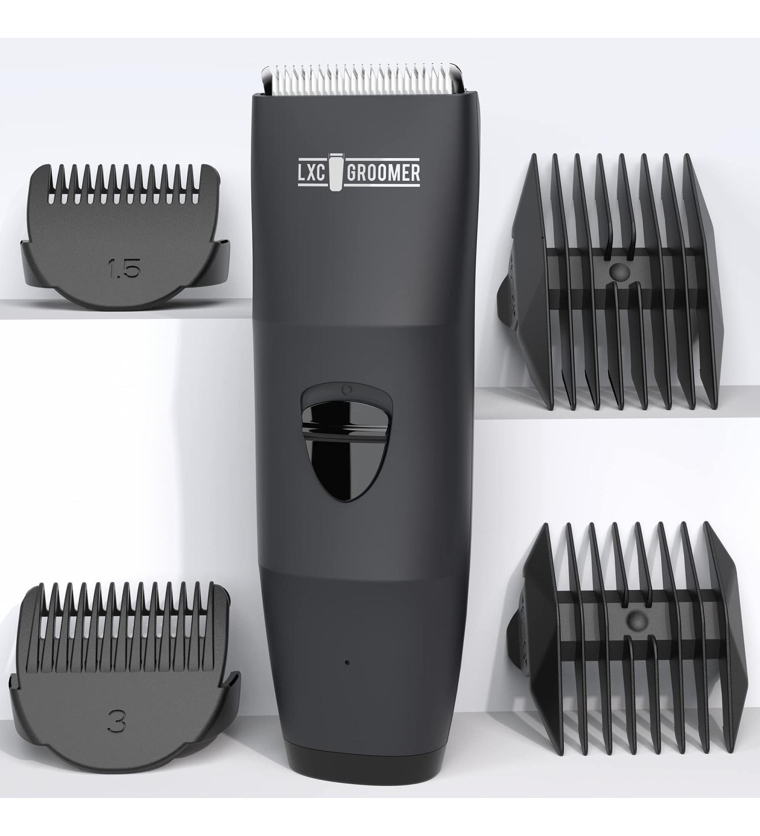 Men's Body Hair Trimmer - LXCGROOMER Groin & Ball Shaver with Ceramic Blades | Anti-Nick Guard, Waterproof Body Groomer - Buy Online on GoSupps.com