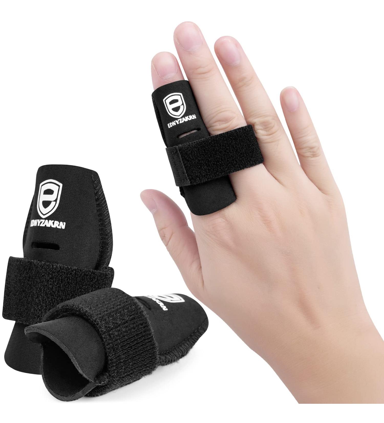 Ednyzakrn 2 Pack Finger Protection - Adjustable Trigger Finger Brace Splint for Sports | Injury Support for Basketball Volleyball Tennis & Baseball - Buy Online on GoSupps.com