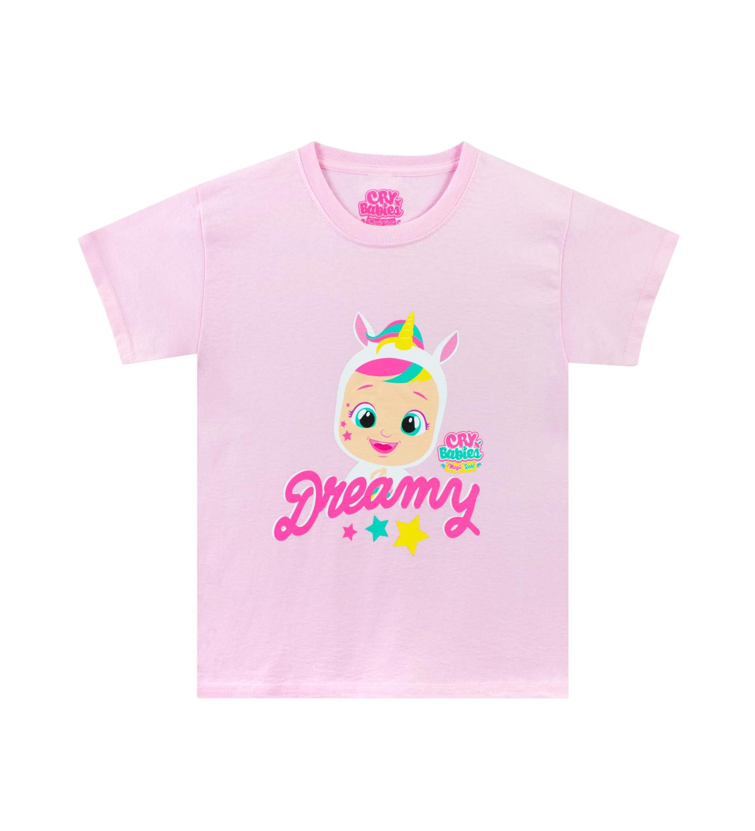 Cry Babies Magic Tears Dreamy Doll T-Shirt for Girls | Official Merchandise | Ages 2-8 Years | Comfy Cotton Kids Clothing | Pink 2-3 Years - Buy Online on GoSupps.com