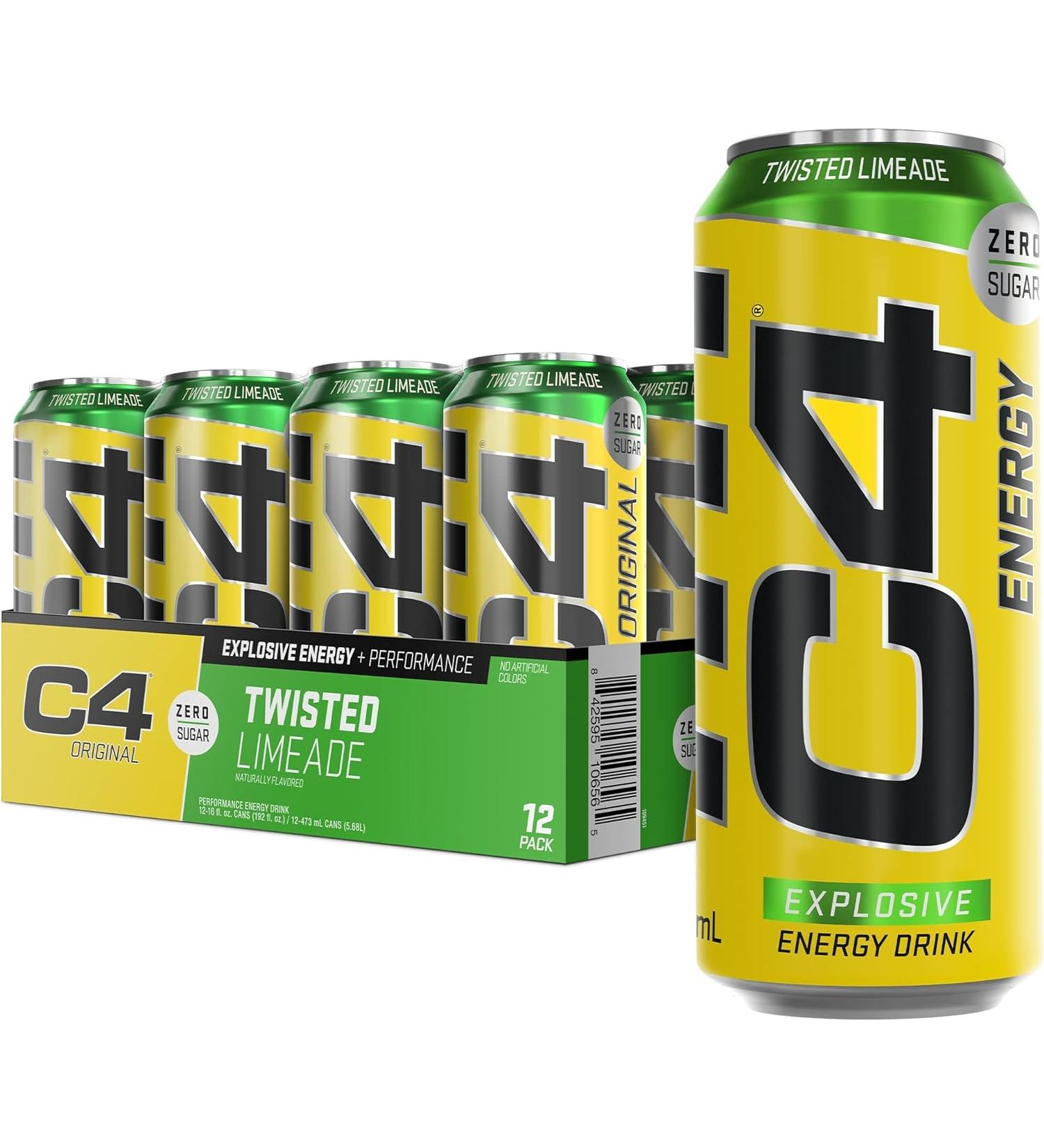 Cellucor C4 Energy 12 x 500ml Twisted Limeade - Buy Online on GoSupps.com