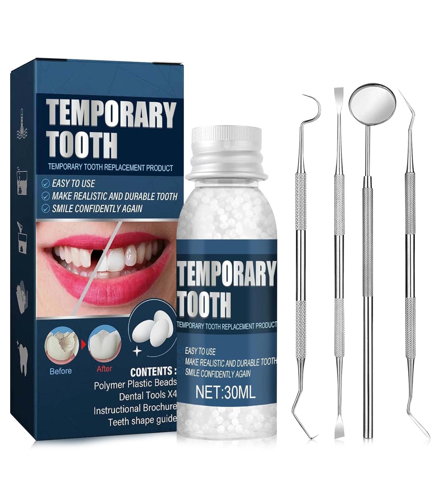 Temporary Tooth Repair Temporary Tooth Replacement Kit Temporary Moldable Tooth Moldable Teeth Granules Tooth Temporary To - Buy Online on GoSupps.com