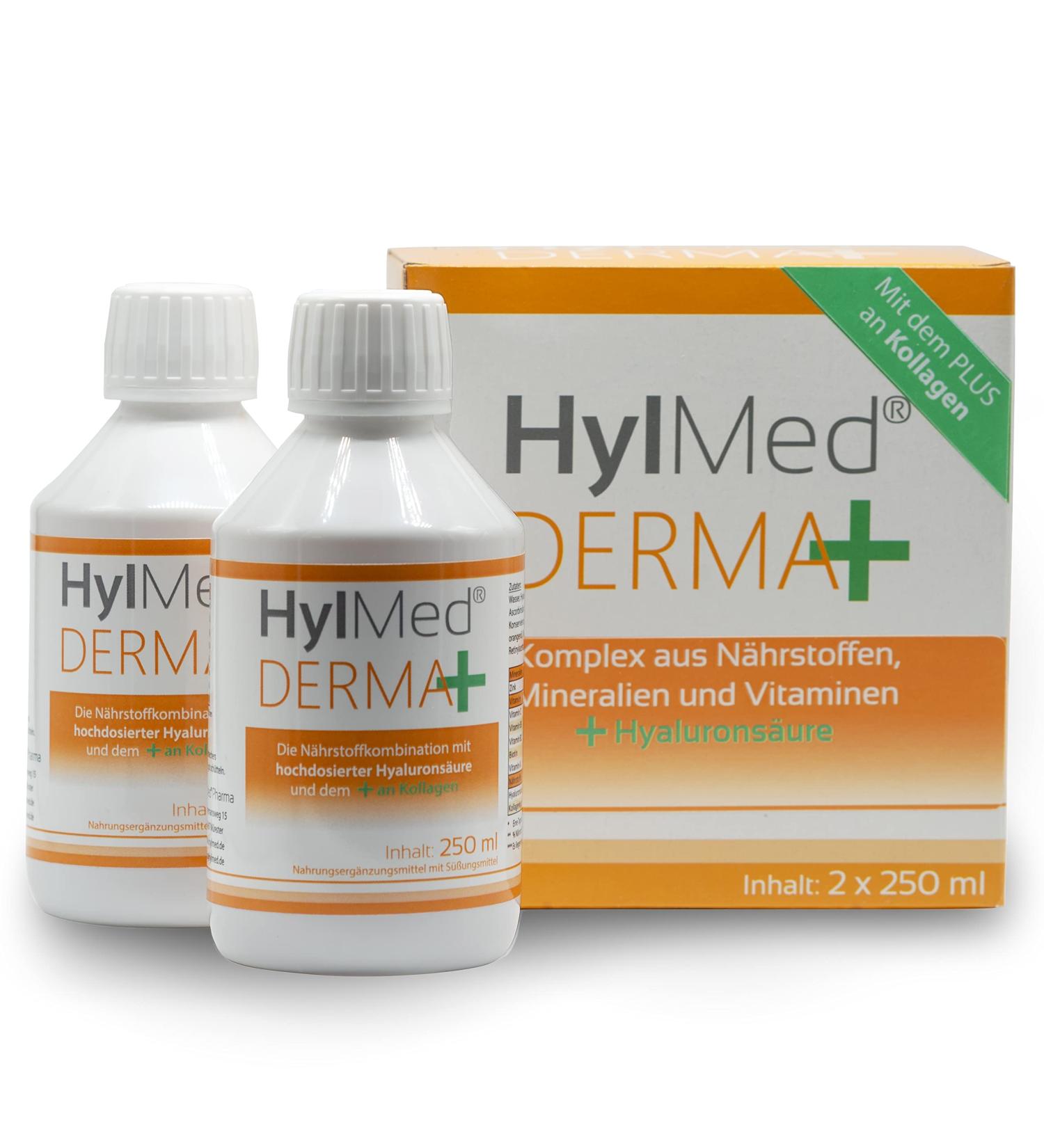 Derma+ - Acide hyaluronique forte dose - Avec collag ne zinc vitamines A C B2 B3 biotine pour aider maintenir une peau normale pendant 50 jours - Buy Online on GoSupps.com