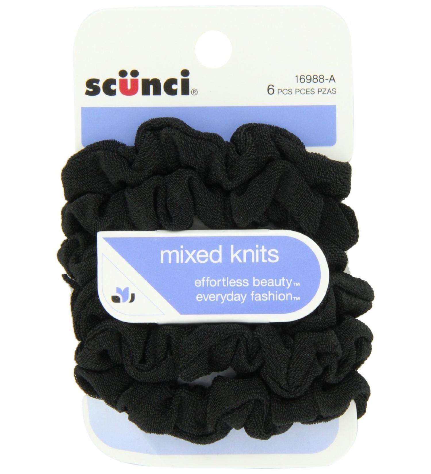 Scunci Mini Twisters Black - 6 Pack | Durable Hair Ties for All Hairstyles - Buy Online on GoSupps.com