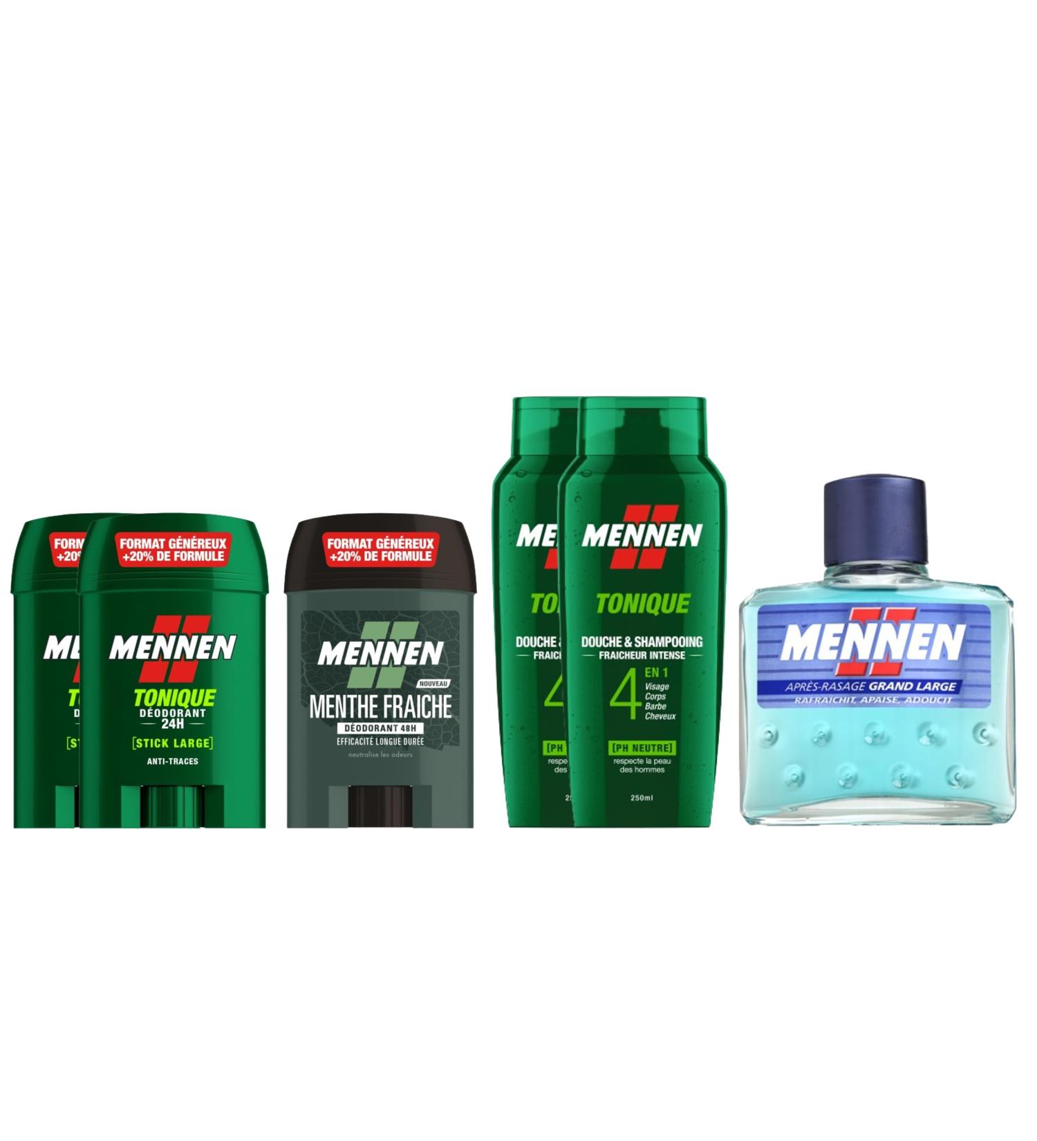 Mennen - Men's Hygiene Routine - 2x Tonic Stick Deodorants 1x Fresh Mint Deodorant 2x Tonic Shower Gels 1x Aftershave Lotion - Buy Online on GoSupps.com