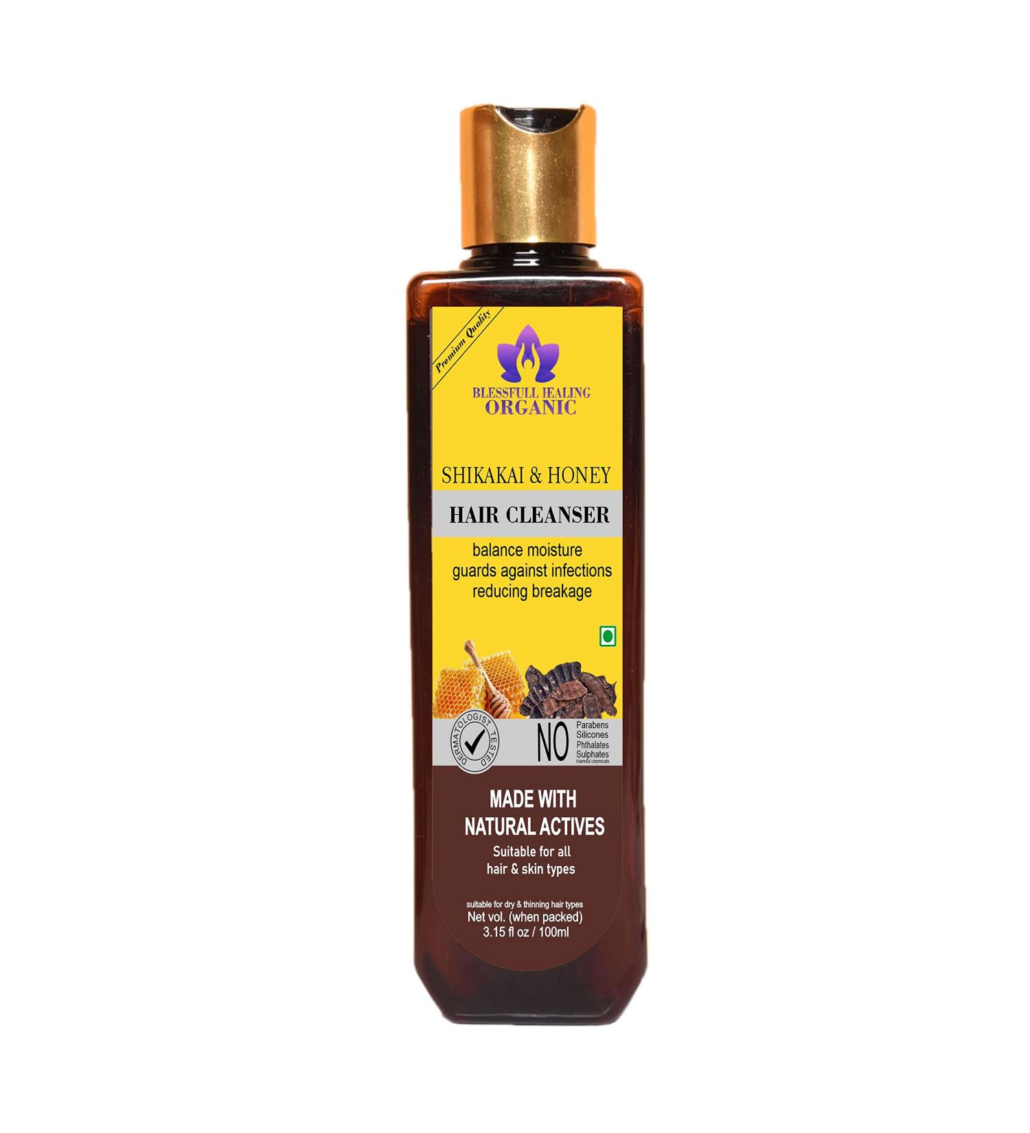 Blessfull Healing Organic Shikakai & Honey Hair Cleanser | Shampoo 100 ML (Packing May Vary) - Buy Online on GoSupps.com