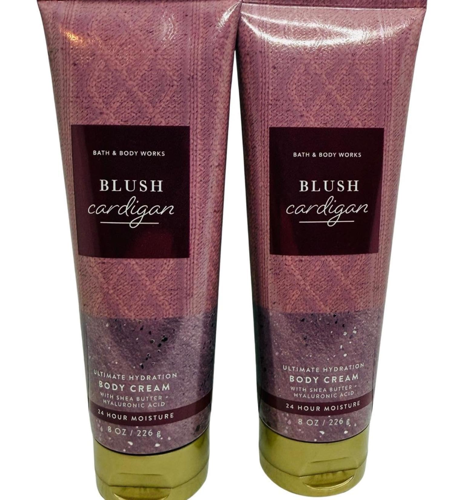 Bath & Body Works Women's Blush Cardigan Ultimate Hydration Body Cream 8 Ounces Pack of 2