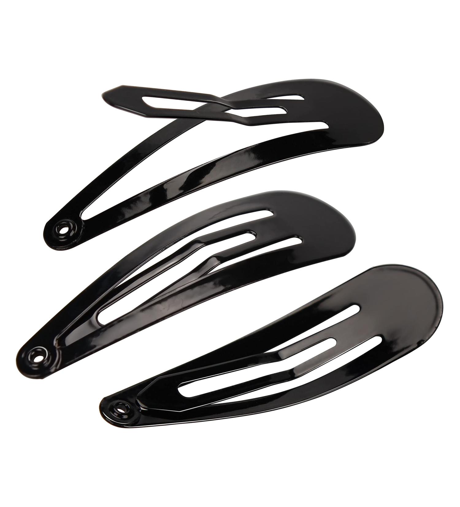 Beayuer 50 Pack Snap Hair Clips 2 Inch Metal Hair Accessories Barrettes for Girls Women Hair Styling (50 Pcs Black) 1 count (Pack of 50) Black - Buy Online on GoSupps.com