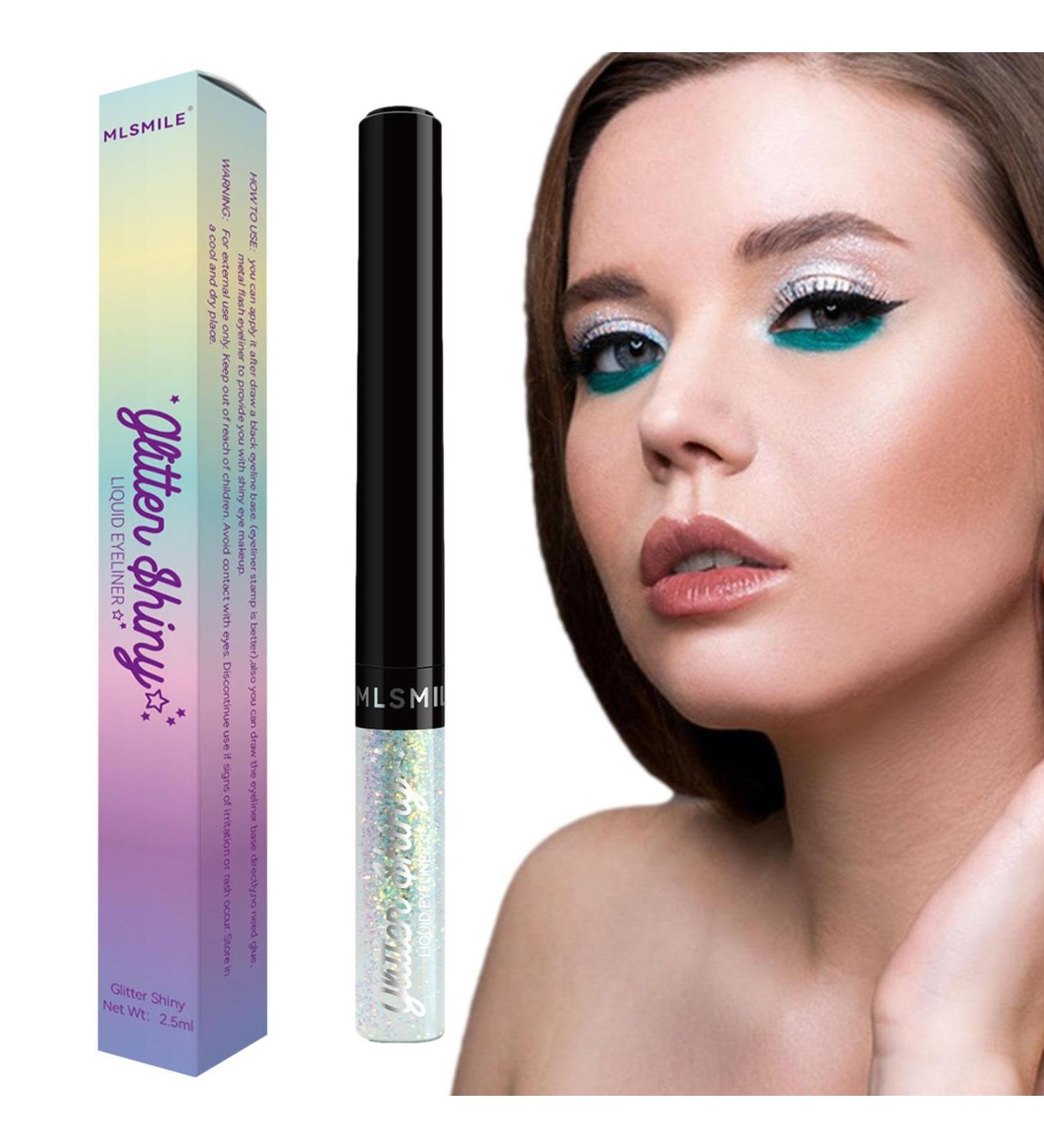 Glitter Eye Makeup Quick Dry Neon Rainbow Eyeliner Pens Portable Sparkling & Shimmer Eyes Makeup Glitter Gel Eyeshadow Liquid for Women and Girls Hersil 01 - Buy Online on GoSupps.com