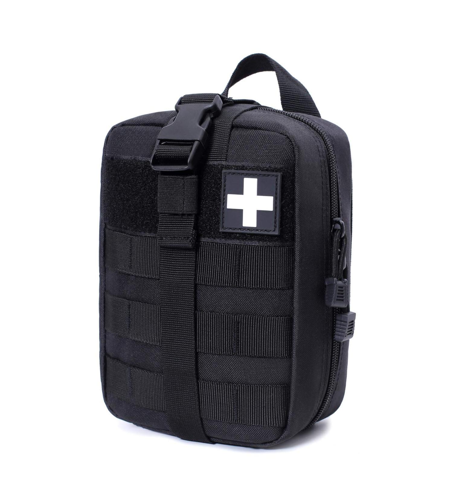 Honestptner Molle Pouch - Durable 600D Nylon Tactical Medical Pouch (Black) - Rip-Away EMT First Aid Bag - Buy Online on GoSupps.com