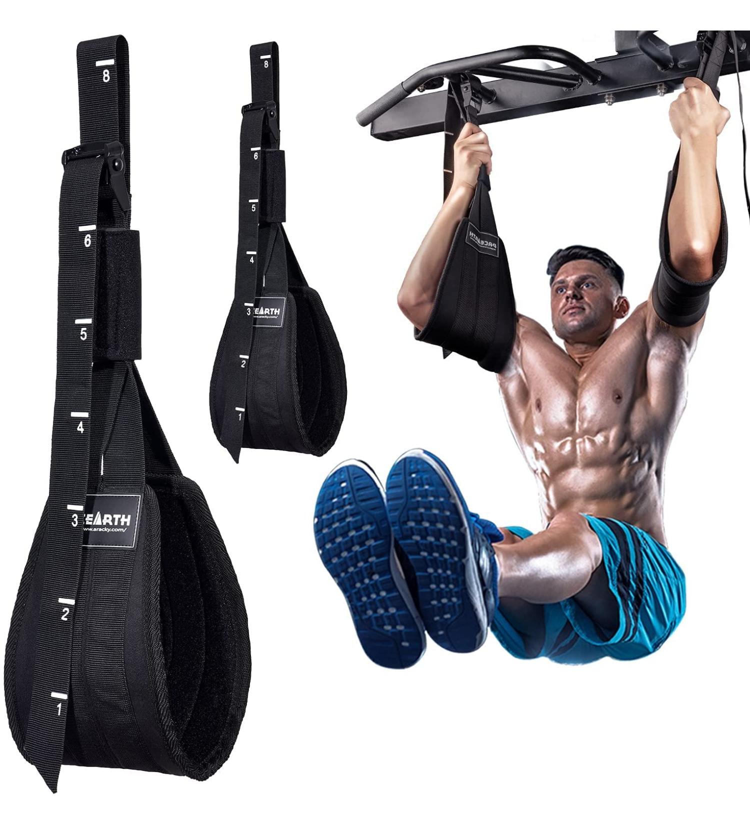 Pacearth Adjustable Ab Straps - Support 440lbs, Hanging Abs for Core Strength Training - Buy Online on GoSupps.com