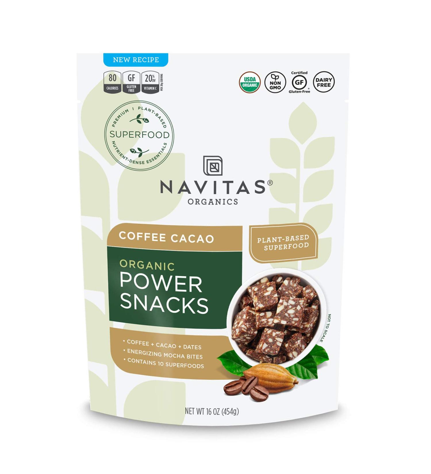 Navitas Organics Coffee Cacao Power Snacks - 16 oz Organic Superfood Treats - Buy Online on GoSupps.com