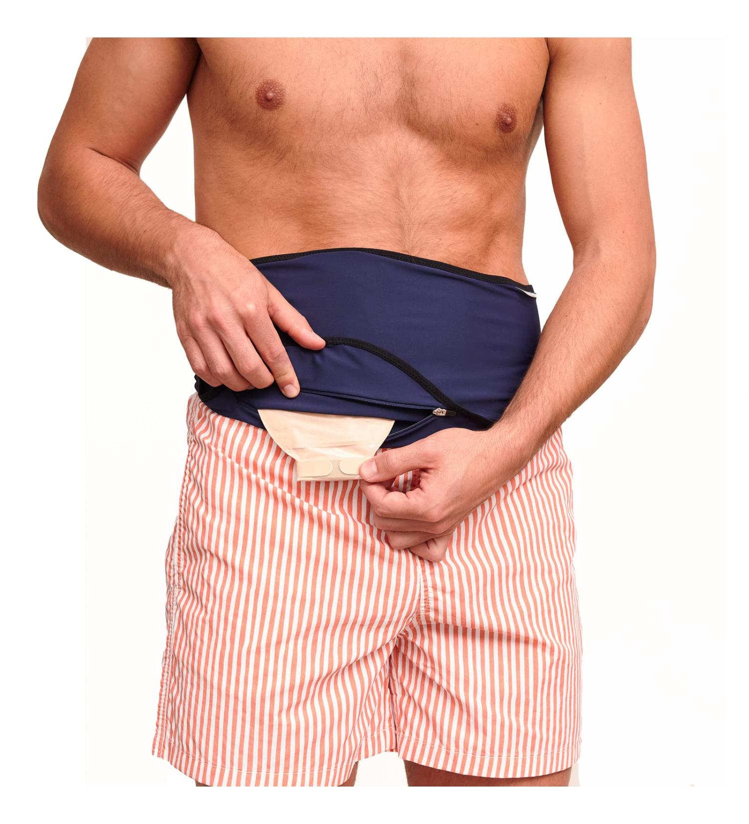 SIIL Stoma Belt | Blue Ostomy Bathing Belt for Men | Comfortable Stoma Support & Bandage - Buy Online on GoSupps.com
