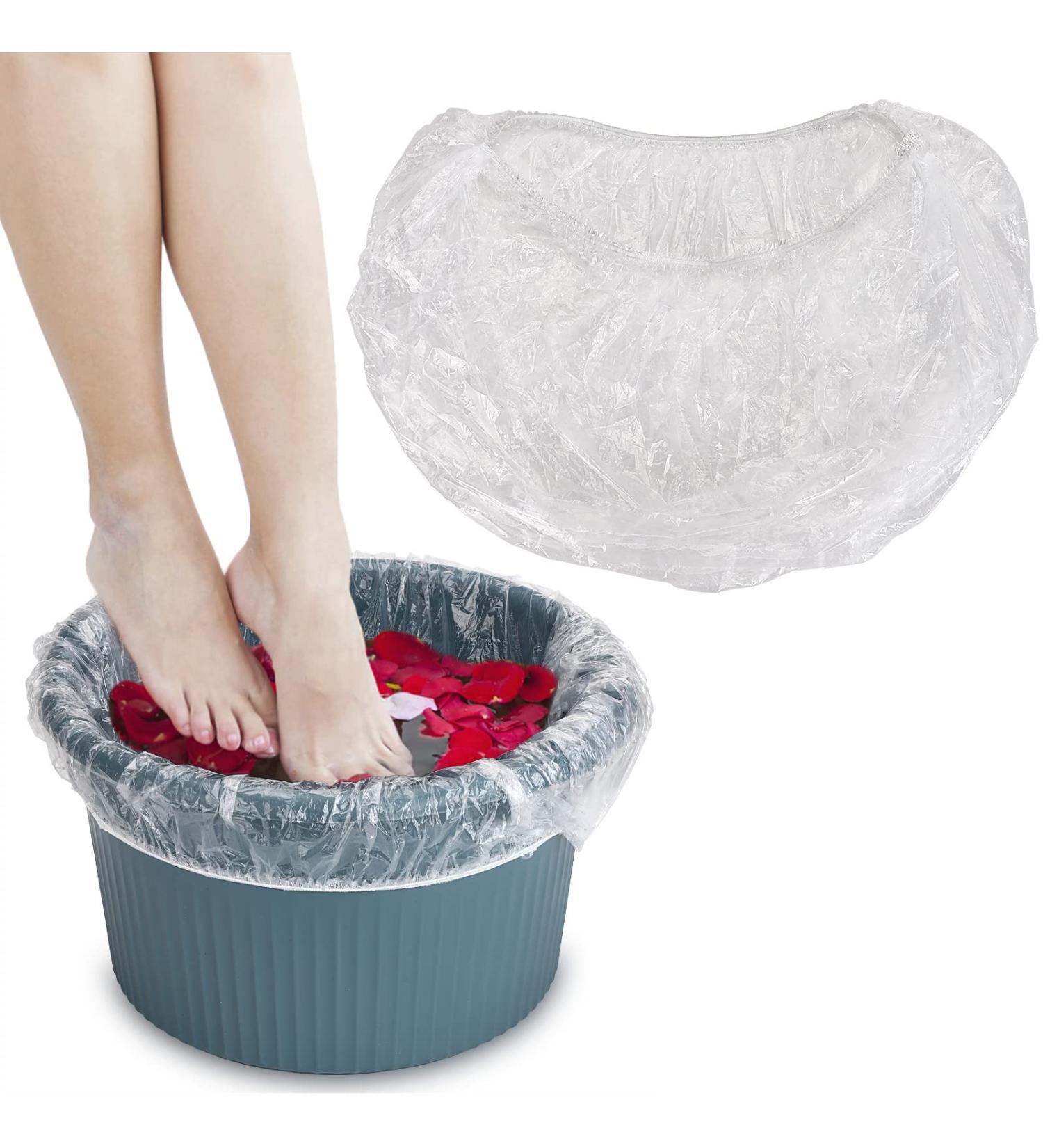 Noverlife 100PCS Disposable Pedicure Spa Liners - Clear Plastic Foot Tub Liners for Salon, Hotel, and Home Use - Buy Online on GoSupps.com