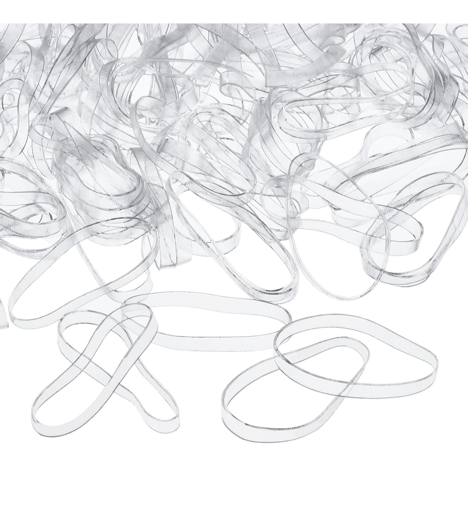 500 Pack 3mm Clear Elastic Hair Bands - eBoot Rubber Bands for Hair Styling - Buy Online on GoSupps.com