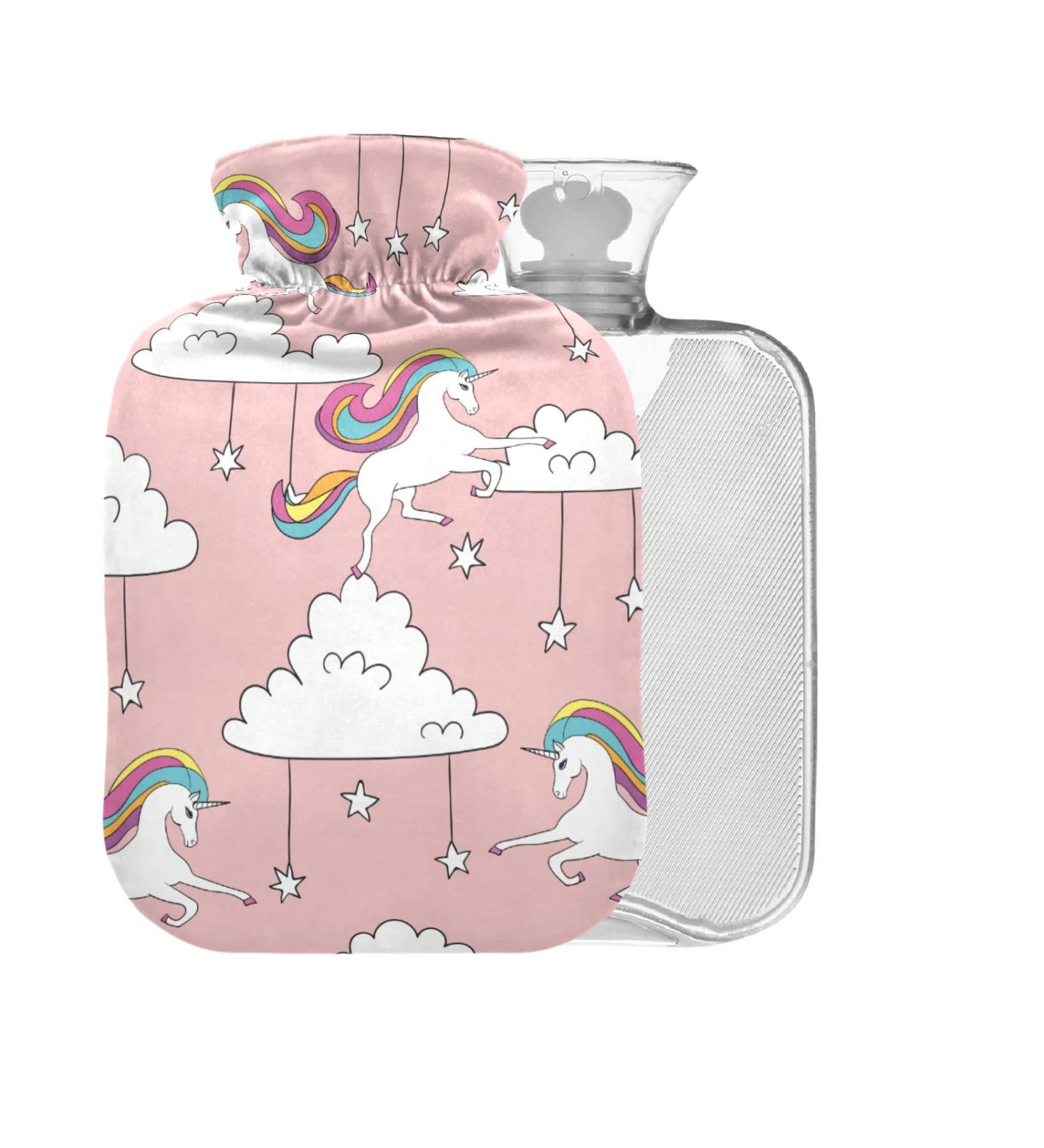 Hot Water Bottle with Cloud Cover - 2L Unicorn Relief | Pain Relief & Compress - Buy Online on GoSupps.com
