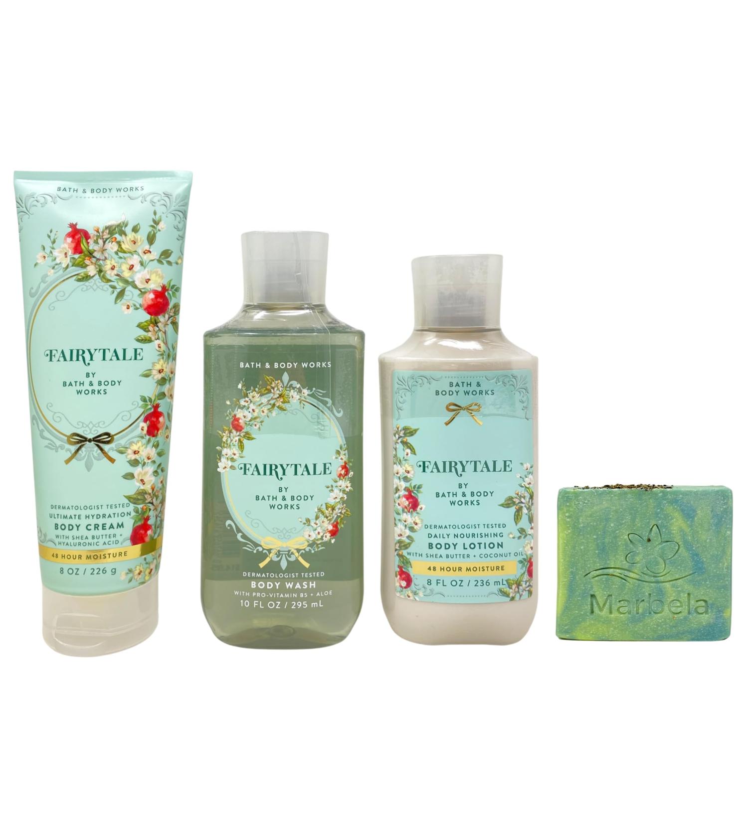 Bath & Body Works Fairytale Ultimate Hydration Body Cream Body Wash and Daily Nourishing Body Lotion with a Fresh Forest Bar Soap - Buy Online on GoSupps.com