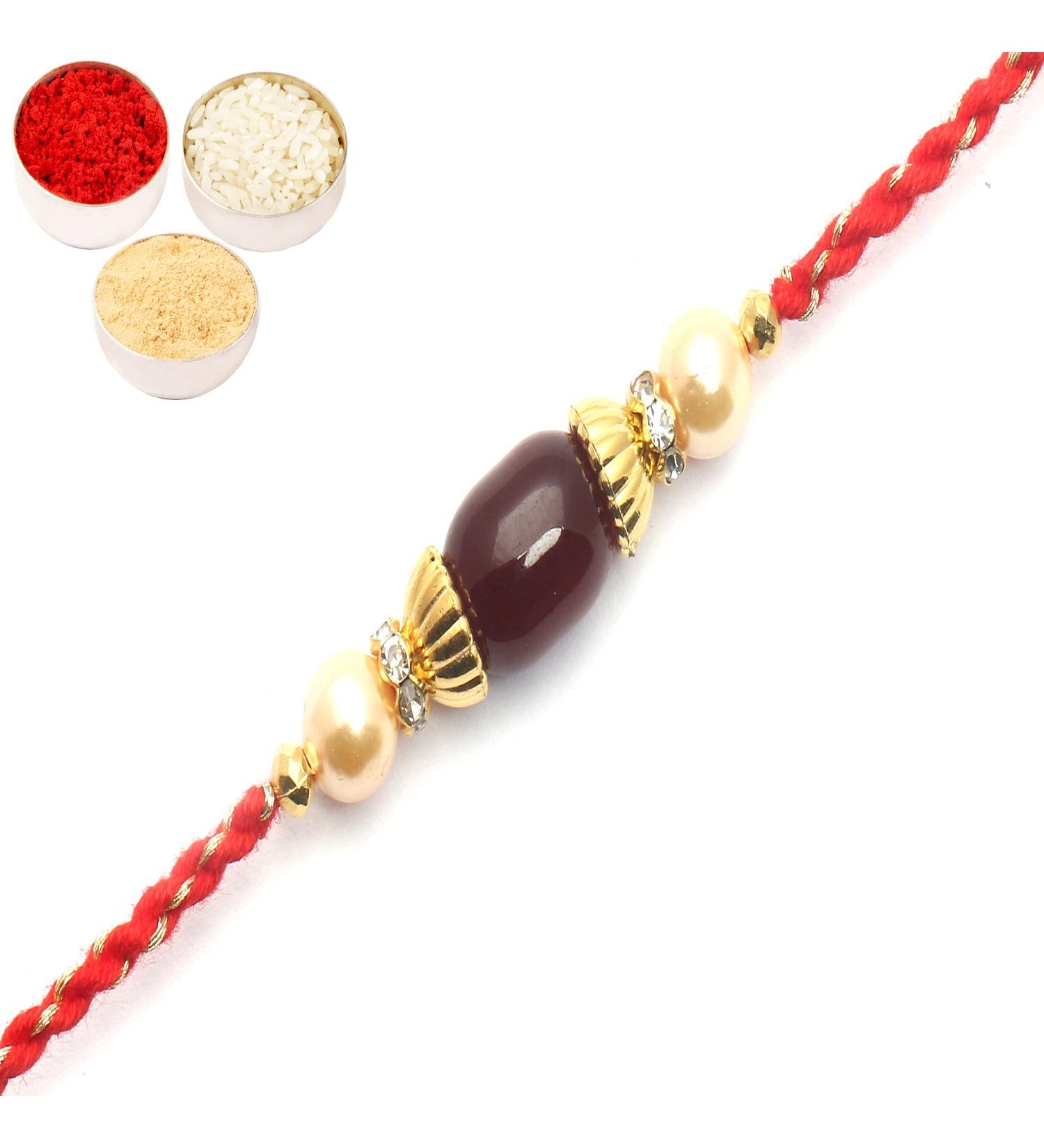 Ghasitaram Gifts Rakhi for Brother Rakhis Online-6794 Fancy Thread Rakhi - Buy Online on GoSupps.com