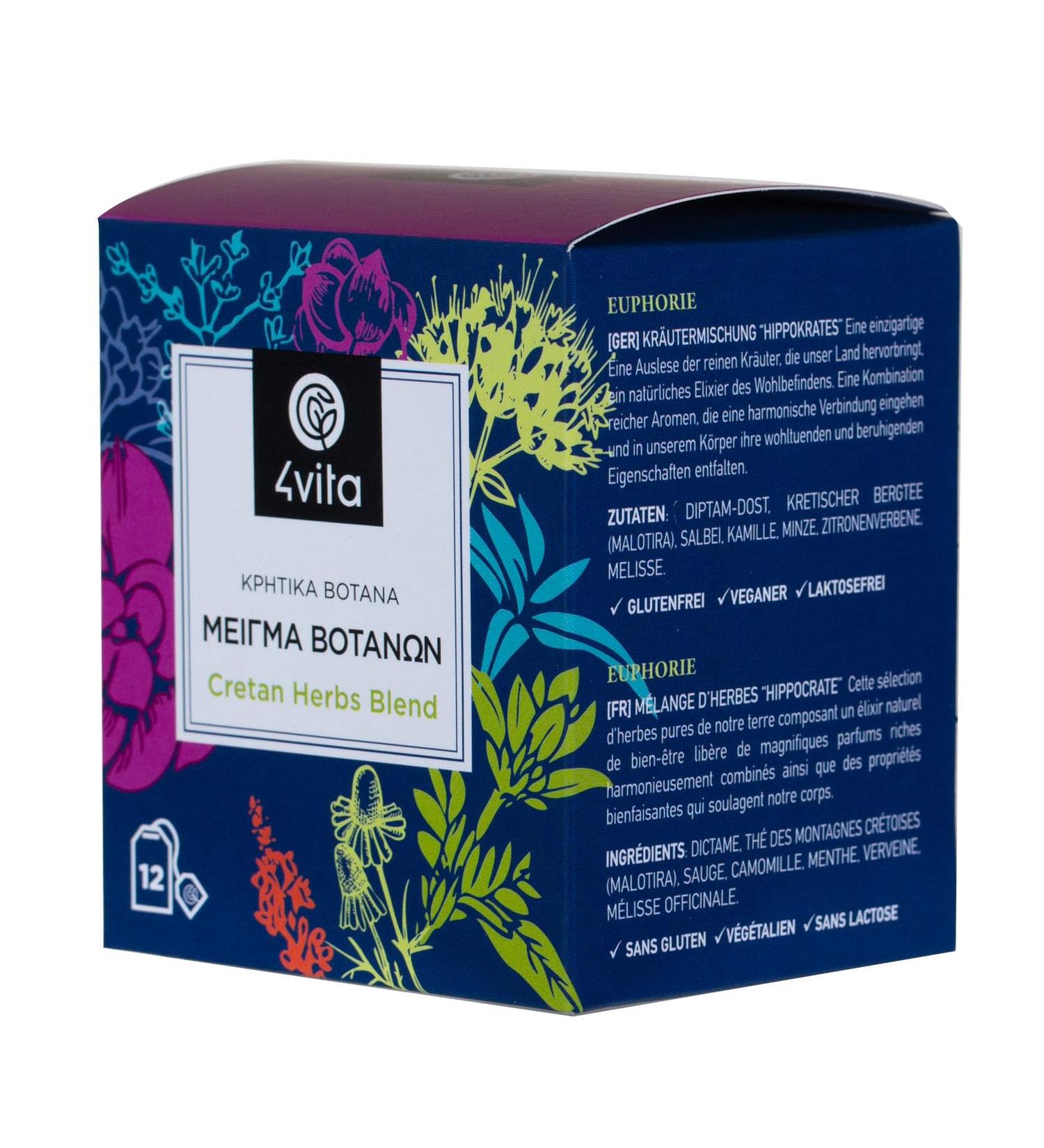 Greek Herbs Blend Hippocrates by 4Vita (12 sachets) - Buy Online on GoSupps.com