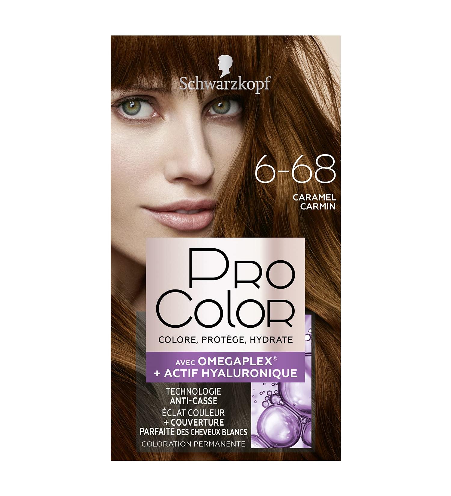 Schwarzkopf - Pro Color - Permanent Hair Color - Anti-Breakage - Omega Plex Technology - Extra Long-Lasting Hold - Caramel Carmin 6.68 - Buy Online on GoSupps.com