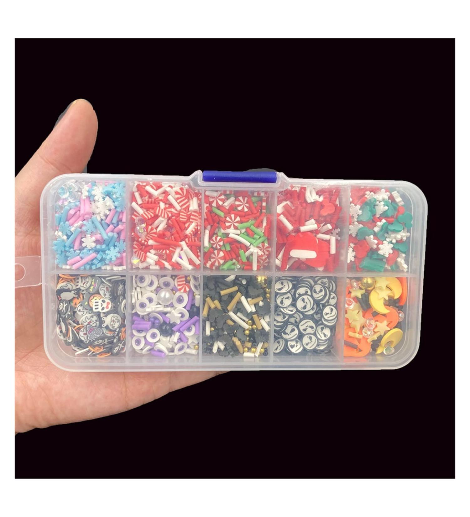 RT 90g/Box Mixed Christmas Halloween Slices Polymer Hot Clay Sprinkles for Crafts DIY Making Nail Art Decoration Accessories Y118 (Color : Christmas Halloween) - Buy Online on GoSupps.com