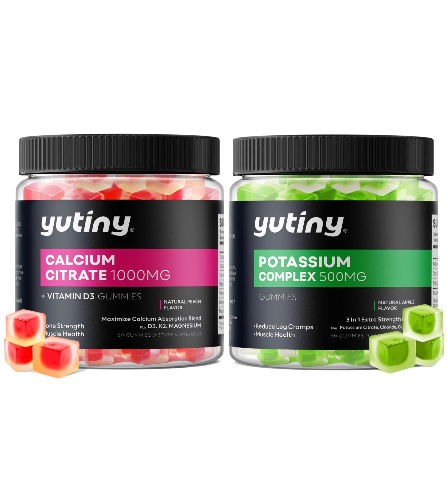 Calcium Citrate Potassium Complex Filled Gummies Calcium Citrate 1000mg with Potassium 500mg - Buy Online on GoSupps.com