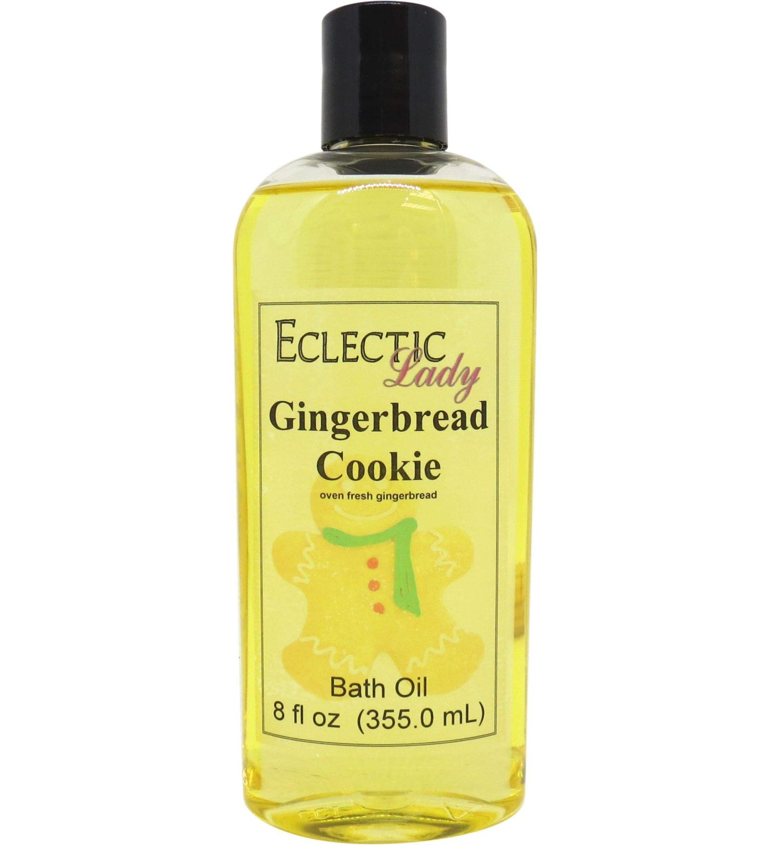 Gingerbread Cookie Bath Oil - Relaxing Scented Bath Oil for Dry Sensitive Skin | Eclectic Lady 8oz - Buy Online on GoSupps.com