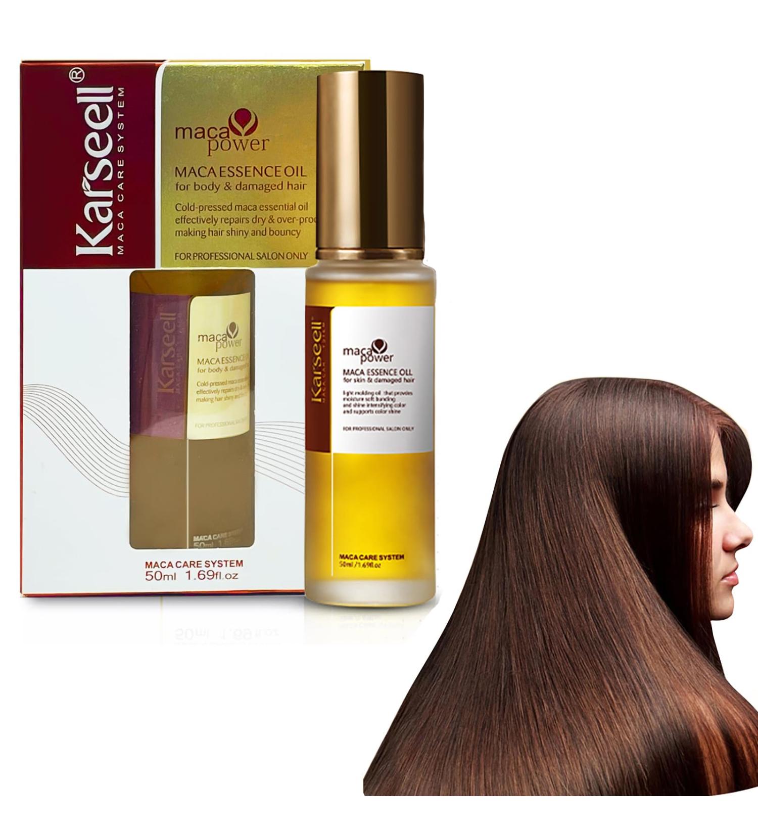 Karsell Moroccan Argan Oil for Hair - 50ml Essential Oil & Serum for Dry Damaged Hair & Keratin Care - Buy Online on GoSupps.com