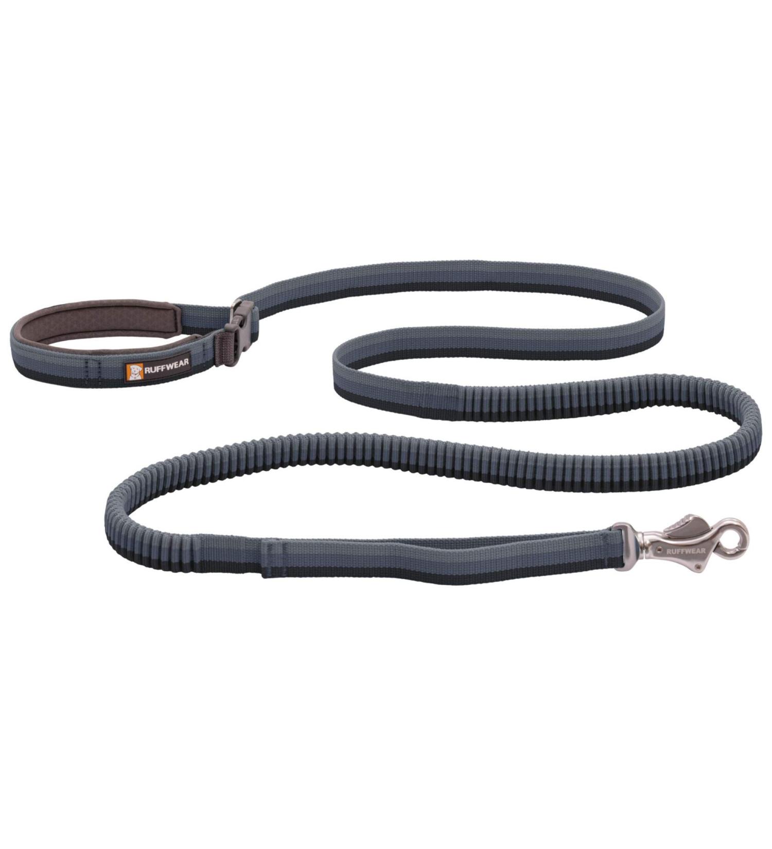 Luffwear Roamer Bungee Dog Leash - 7.3-11ft for Walking Cycling & Hiking - Hands-Free Option in Gray Granite - Buy Online on GoSupps.com