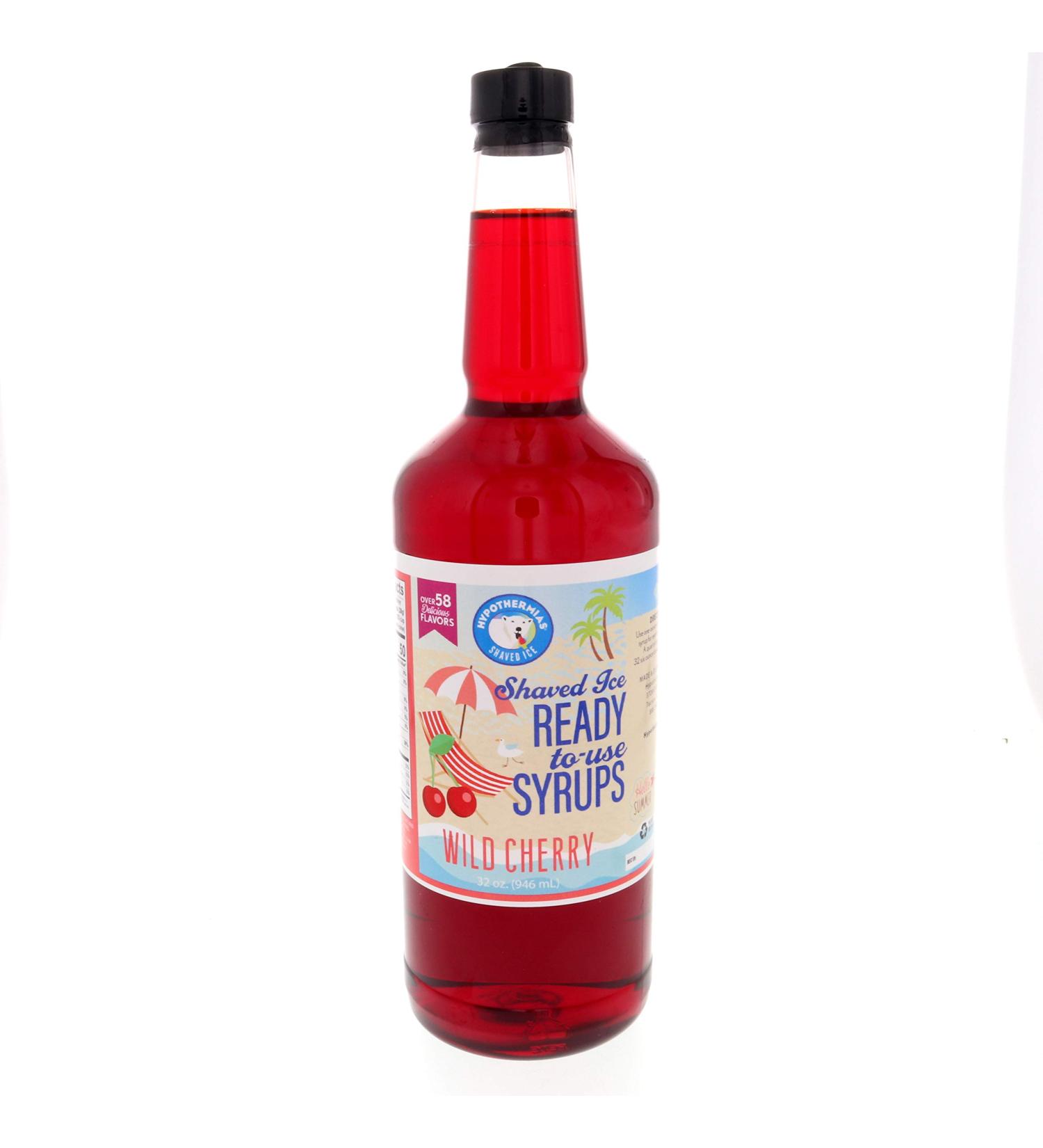 Wild Cherry Hawaiian Snow Cone Syrup Quart - Coffee, Slushie & Cocktail Flavoring - Buy Online on GoSupps.com