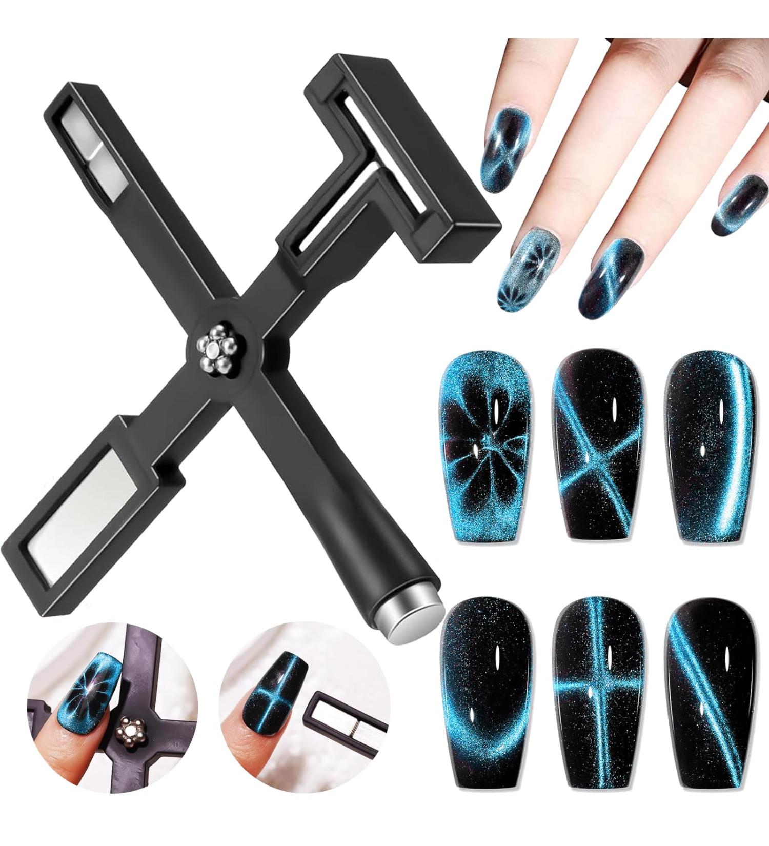 Cat Eye Nail Magnet Tool - 5 in 1 Magnetic Wand for Nail Art & Design Accessories | International Shipping Available - Buy Online on GoSupps.com