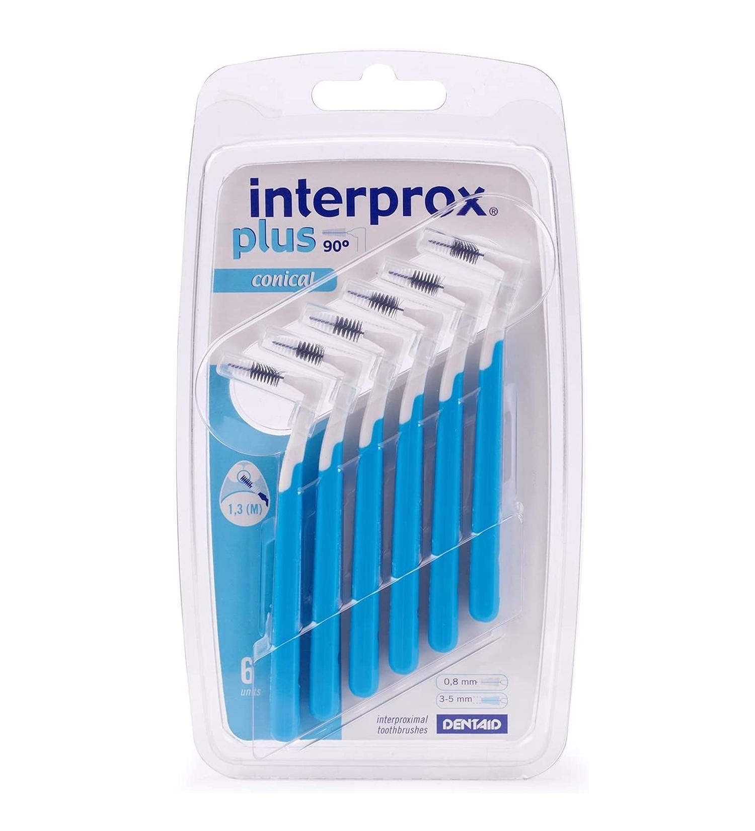 Interprox Plus Conical Interdental Brushes Blue 3 Packs of 6 Blue 6 count (Pack of 3)