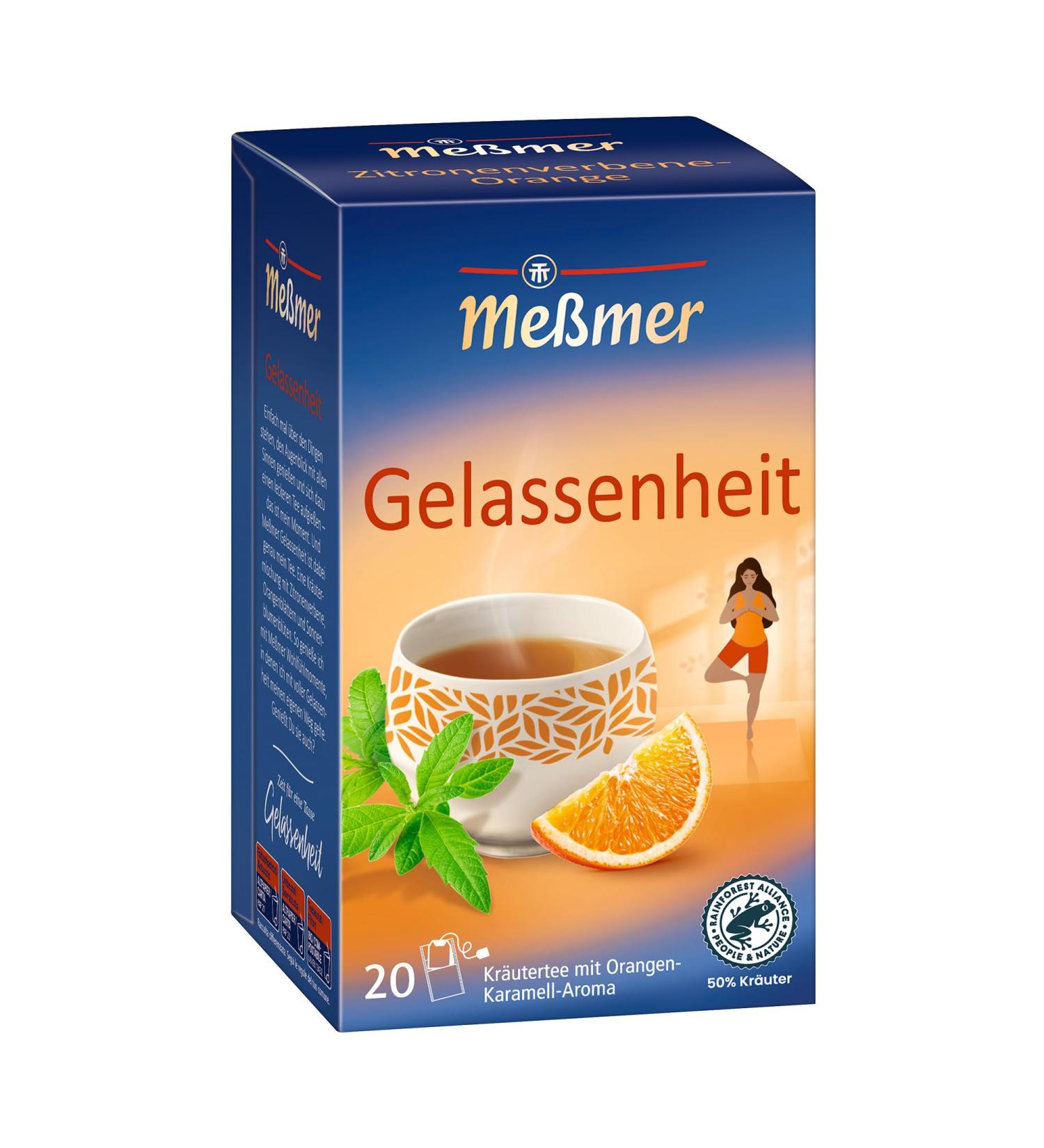 Meßmer RELAXATION | Lemon verbena-orange | 20 tea bags | Gluten-free | Lactose-free | Vegan RELAXATION 20 tea bags