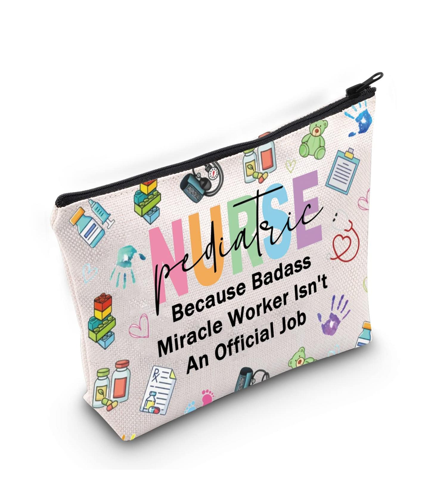 Pediatric Nurse Cosmetic Makeup Bag Peds Nurse Gift Peds Nurse Thank You Gift Nurse Graduation Gift (Pediatric Nurse Bag) - Buy Online on GoSupps.com