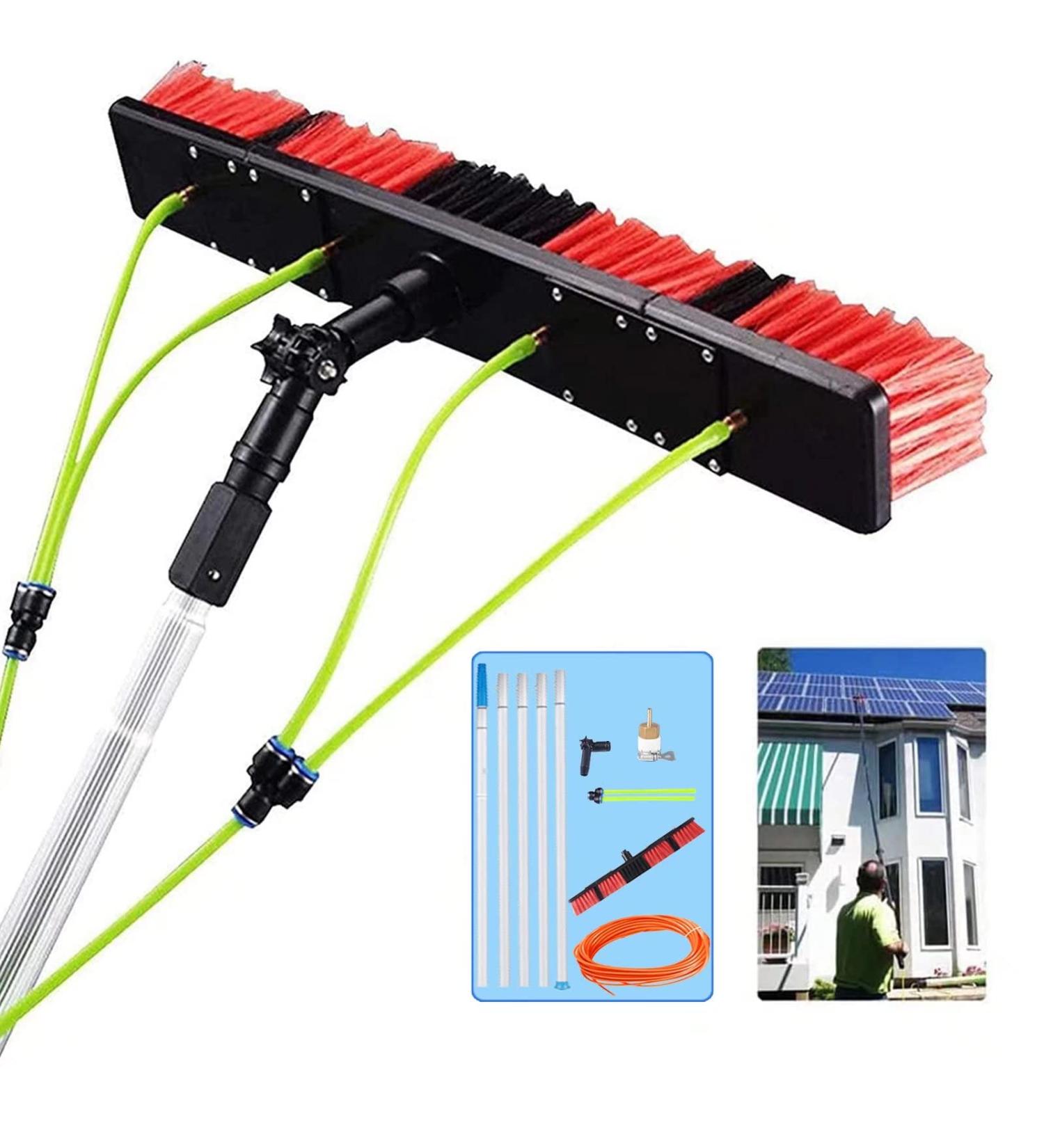 Window Cleaning Brush Equipment Window Cleaner Kit Water/Hose Fed Pole Long Handle Cleaning Brush Extendable Cleaner Conservatory Roof 6m Rod/50cm Brush Head 55cm Brush Head 12M/39FT - Buy Online on GoSupps.com