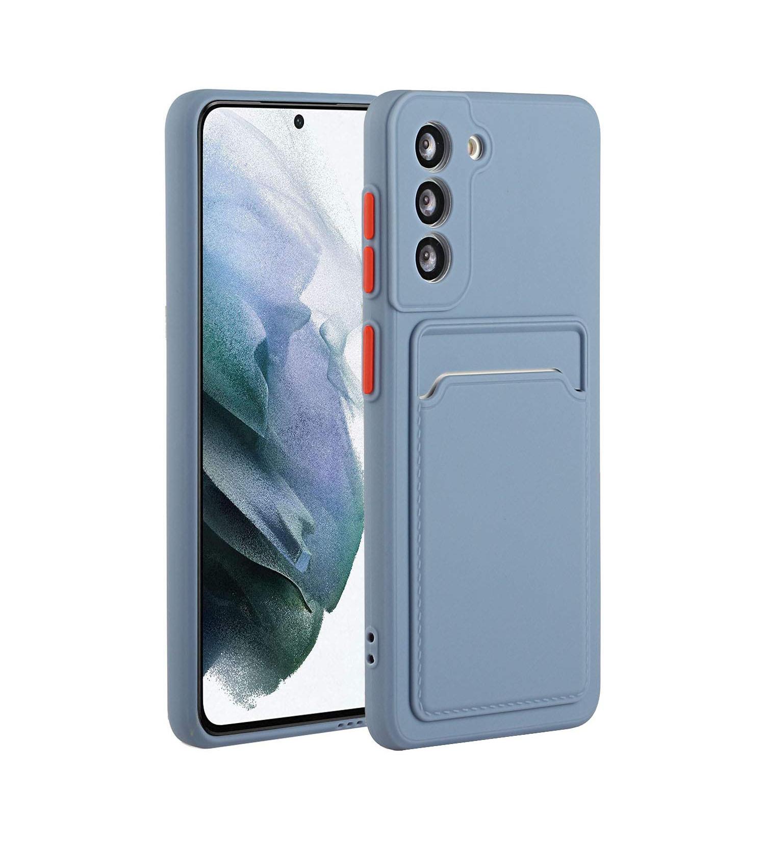 Buy Tivenfezk Nadoli Ultra Thin Silicone Case for Samsung Galaxy A34 5G - Shockproof Scratch-Resistant Wallet Cover with Card Holder - Gray - Buy Online on GoSupps.com