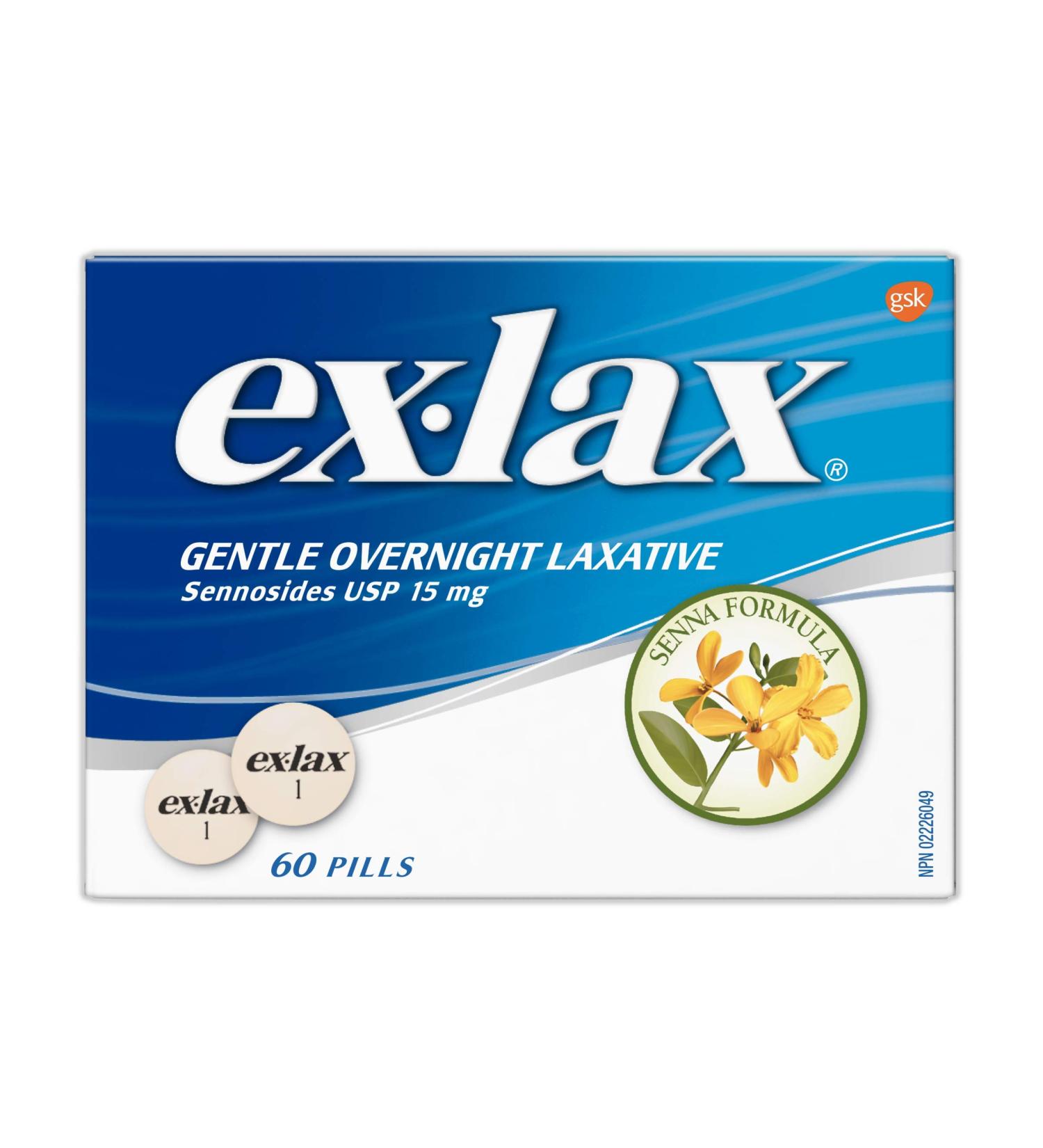Ex-Lax Gentle Overnight Laxatives for Constipation Relief 60 Pills 1 - Buy Online on GoSupps.com