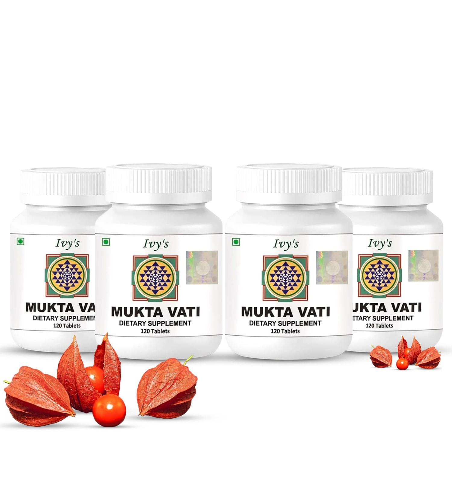 Ivy's Mukta Vati Ayurvedic Herbal Supplement - Pack of 4 - Buy Online on GoSupps.com