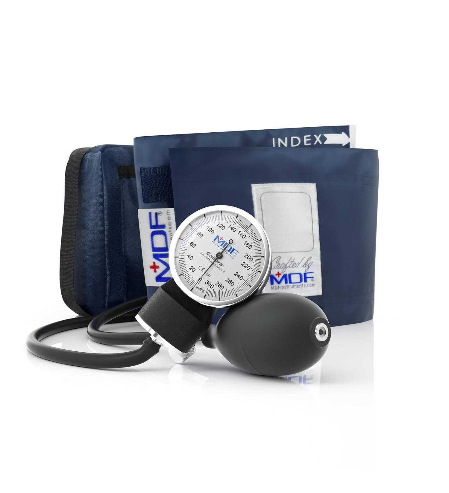 MDF Calibra Aneroid Blood Pressure Monitor - Manual - Blue Navy Plastic for Emergency Services & Doctor's Practice | International Shipping - Buy Online on GoSupps.com