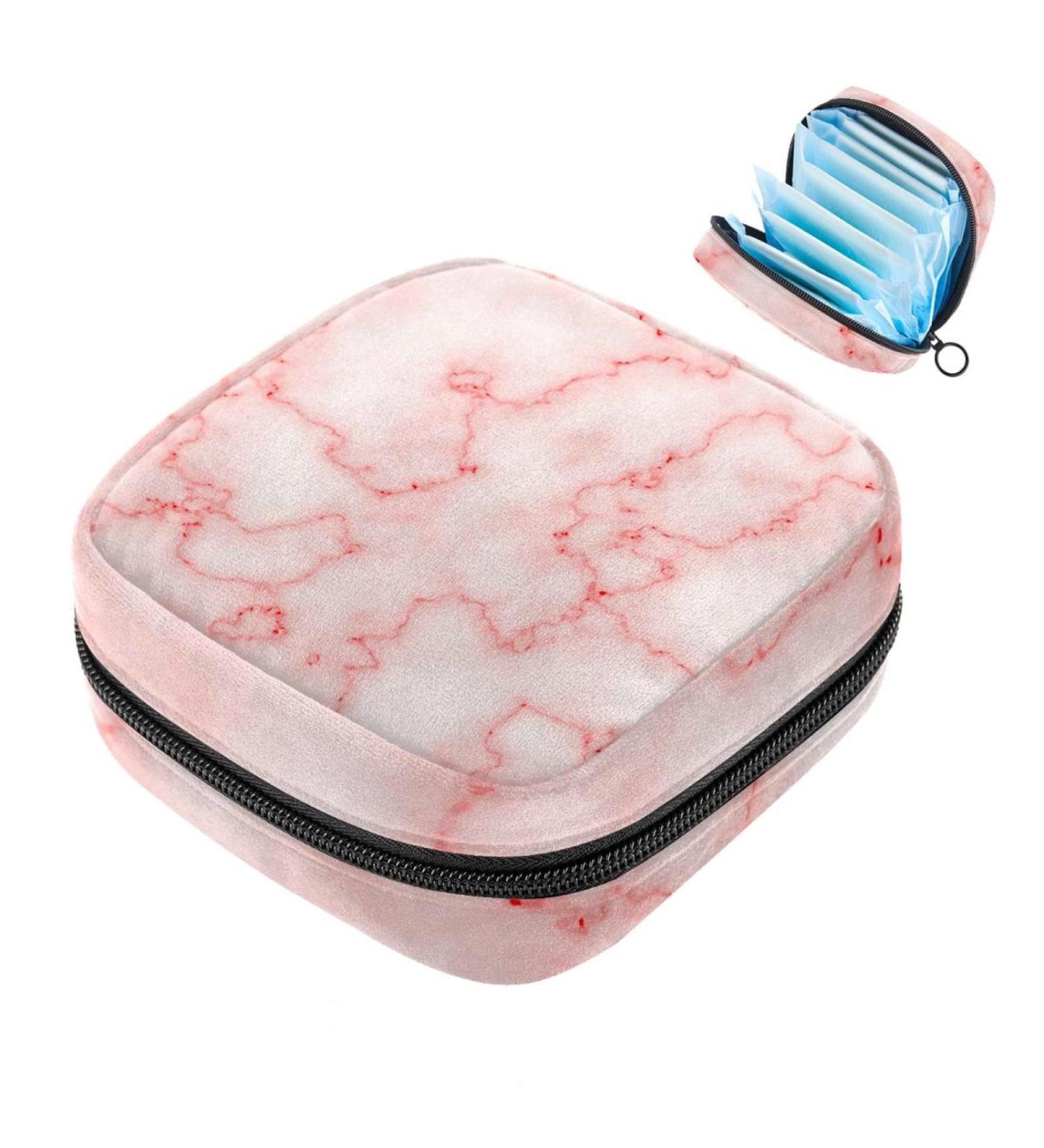 Shop Aesthetic Pink Marble Binding Bags for Menstrual Cups & Tampons - Stylish & Functional Accessories for Women - Buy Online on GoSupps.com