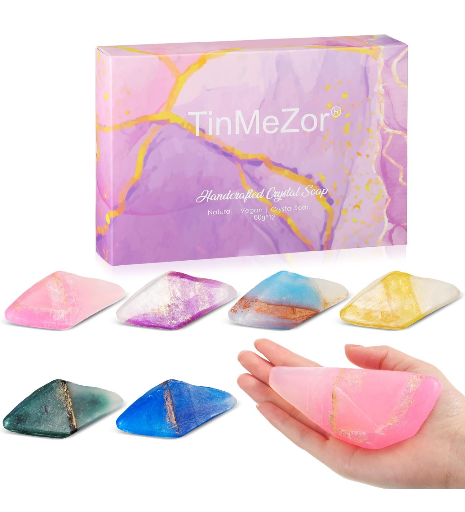 Shop Loopeer 6-Piece Fragrant Gemstone Soap Bars | Moisturizing 5 oz Decorative Soaps for Kids & Adults | Perfect Gift Idea 6 Unique Scents - Buy Online on GoSupps.com