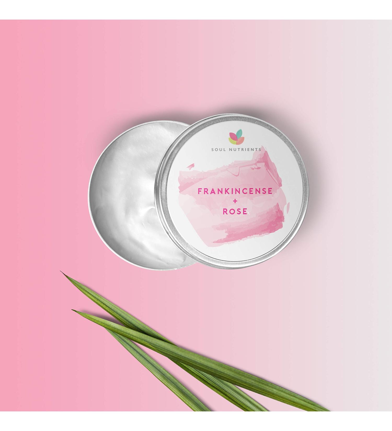 Rose and Frankincense Face Cream - 100% Natural Anti Ageing Wrinkle and Line Reducing Ingredients Cruelty Free 30ml
