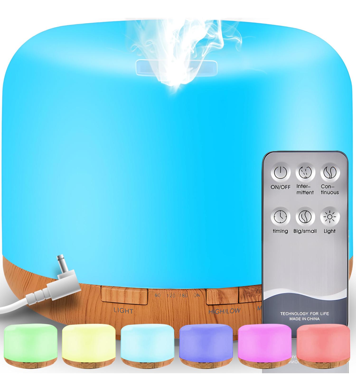 Retoo Aroma Diffuser - 300ml Ultrasonic Humidifier & Essential Oil Diffuser with 12 LED Colors for Home Office Yoga & Spa - Buy Online on GoSupps.com