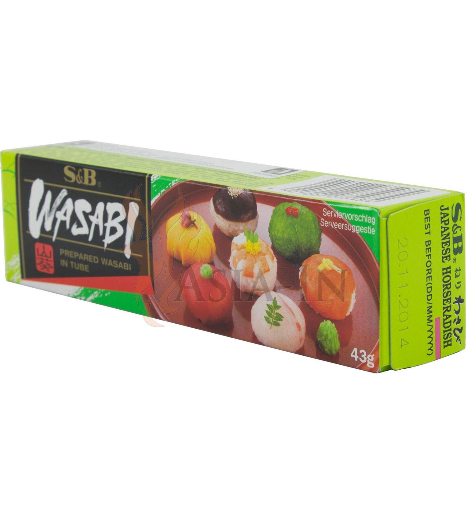 S&B - Wasabi horseradish paste - Pack of 3 (3 x 43g) - Original Japanese