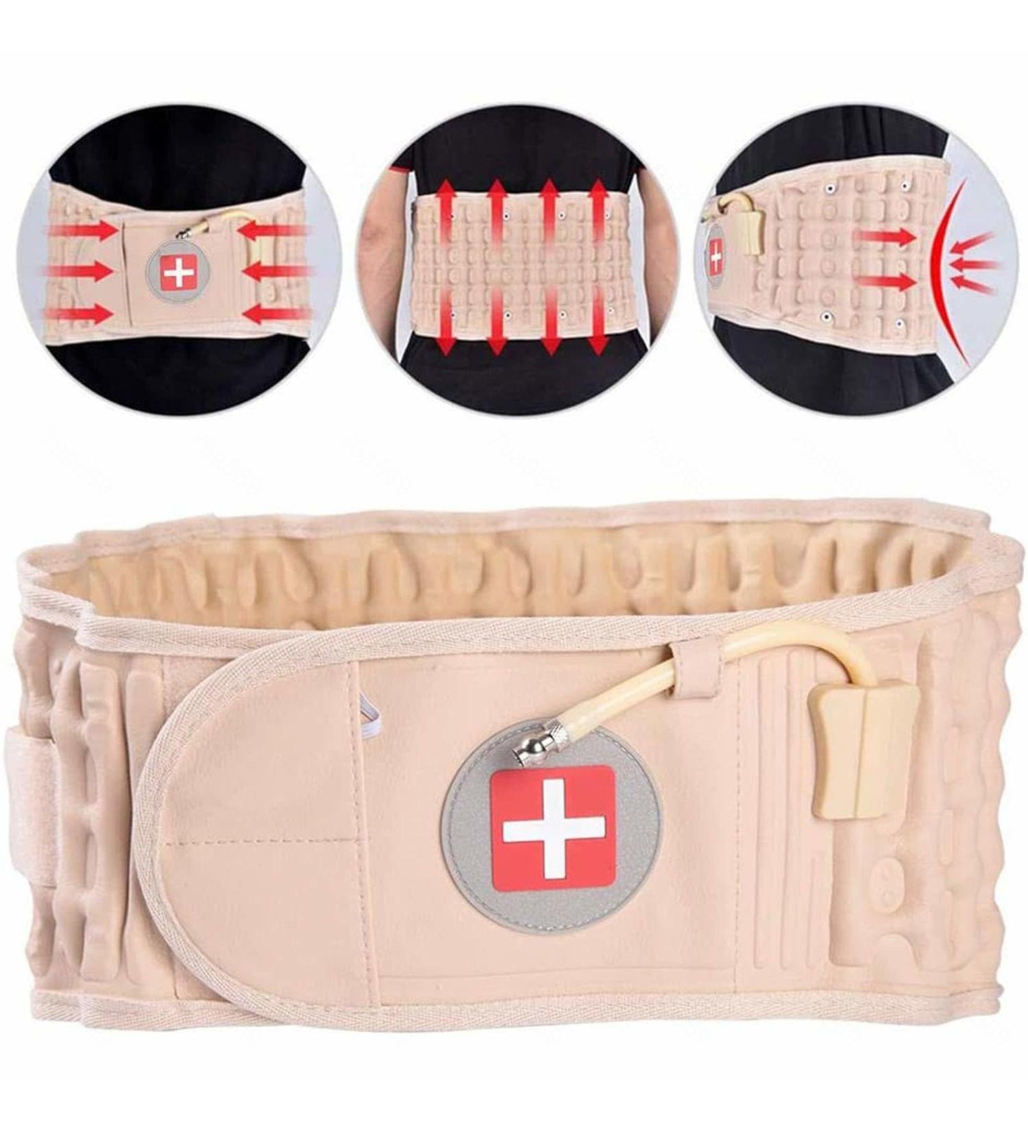 Inflatable Lumbar Support Belt | Relieve Back Pain Correct Posture & Prevent Injuries - Ideal for Muscle Recovery - Buy Online on GoSupps.com