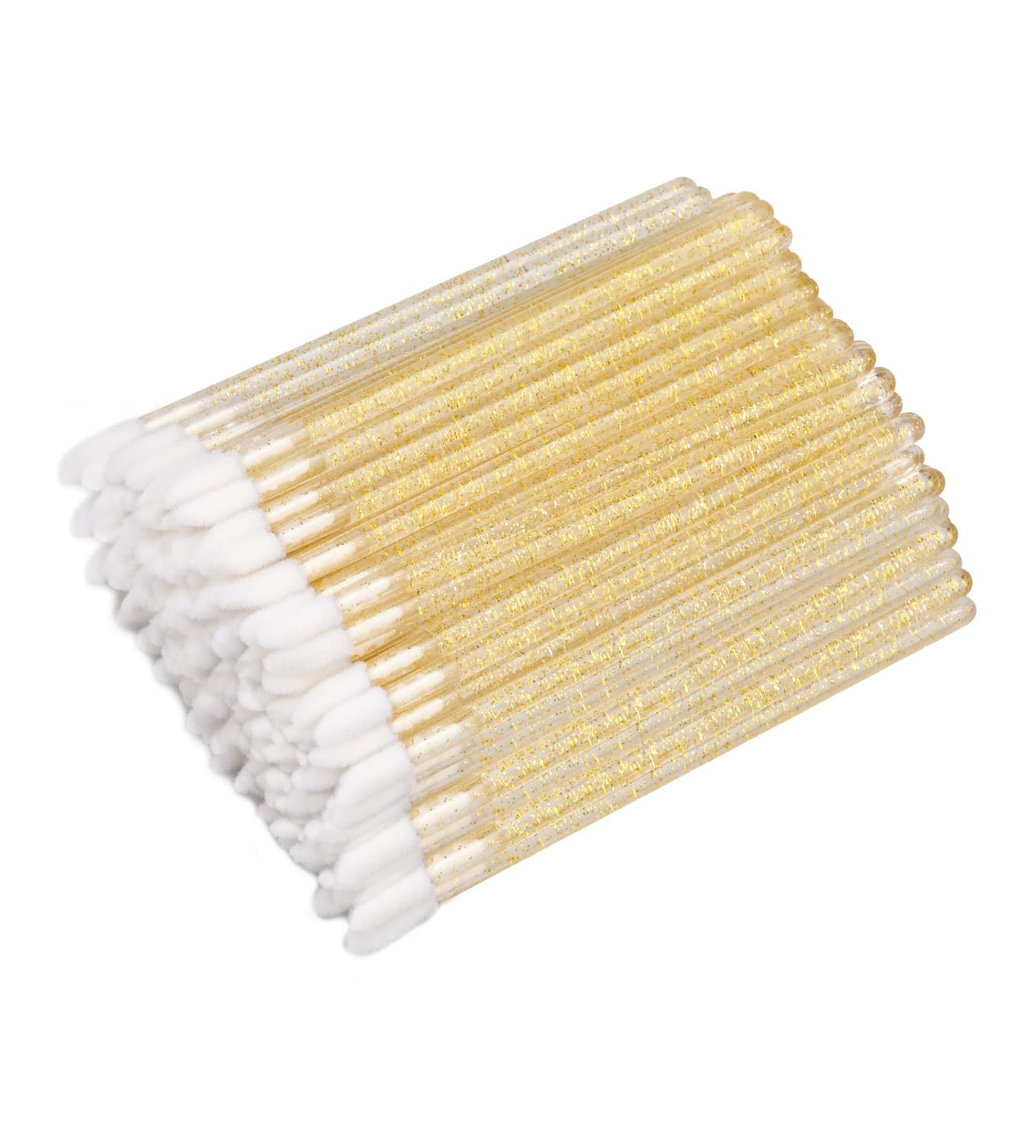 G2PLUS 200 PCS Disposable Lip Gloss Brushes - Crystal Gold Lip Applicator Wands for Makeup Application - Buy Online on GoSupps.com