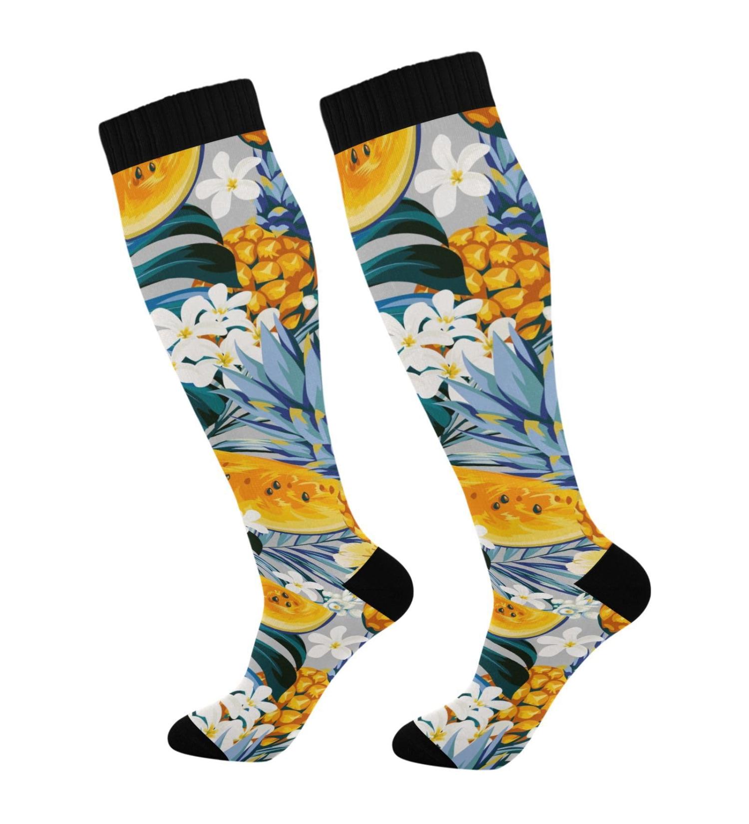 Haskirky High Elasticity Compression Socks - 2 Pairs, Universal Adult Knee-High Socks for Leisure, Fatigue Relief, Running, and Daily Wear - Buy Online on GoSupps.com