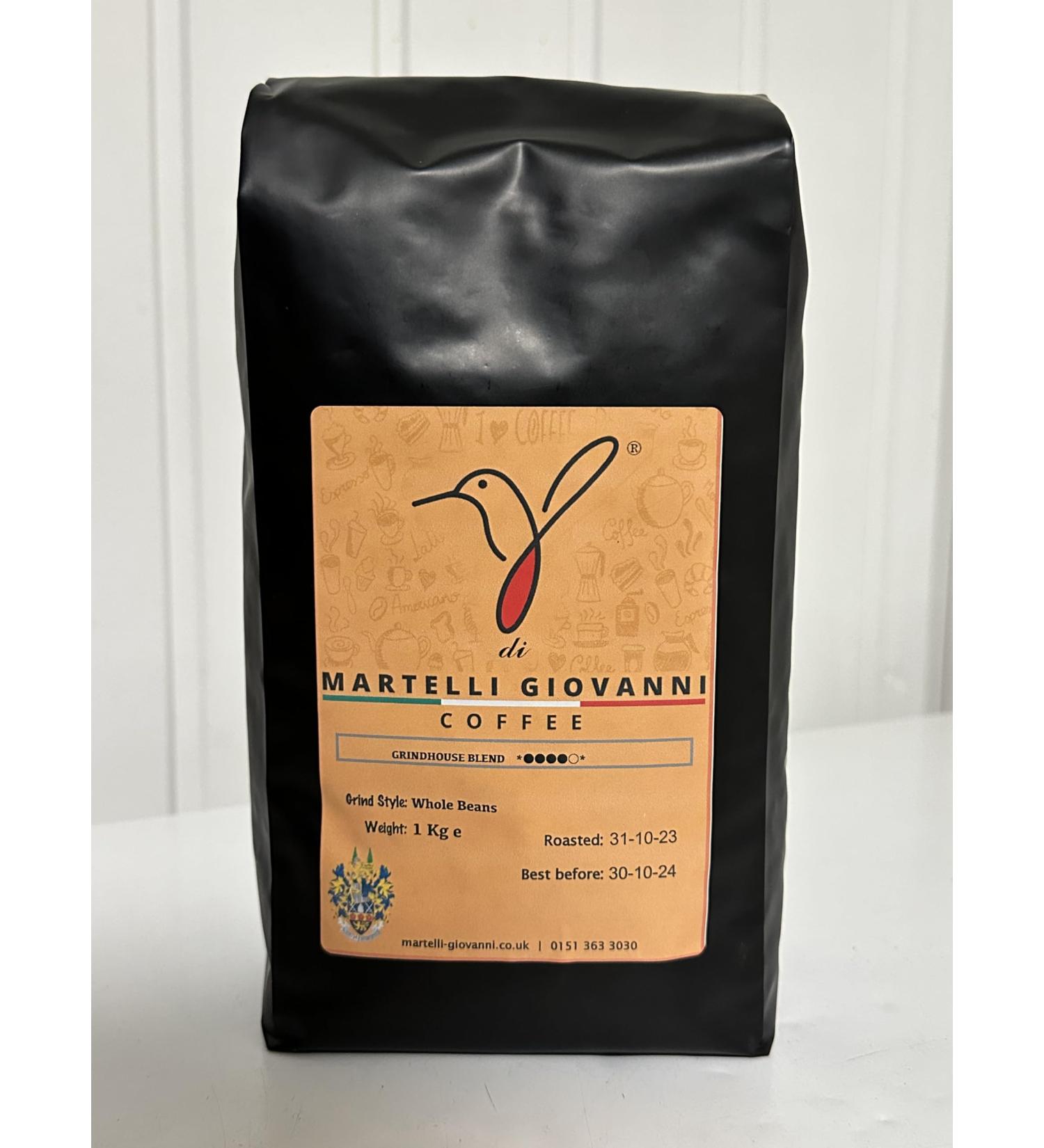 Martelli Giovanni Coffee Beans (Grind House Blend) WHOLE BEANS 1Kg - Buy Online on GoSupps.com