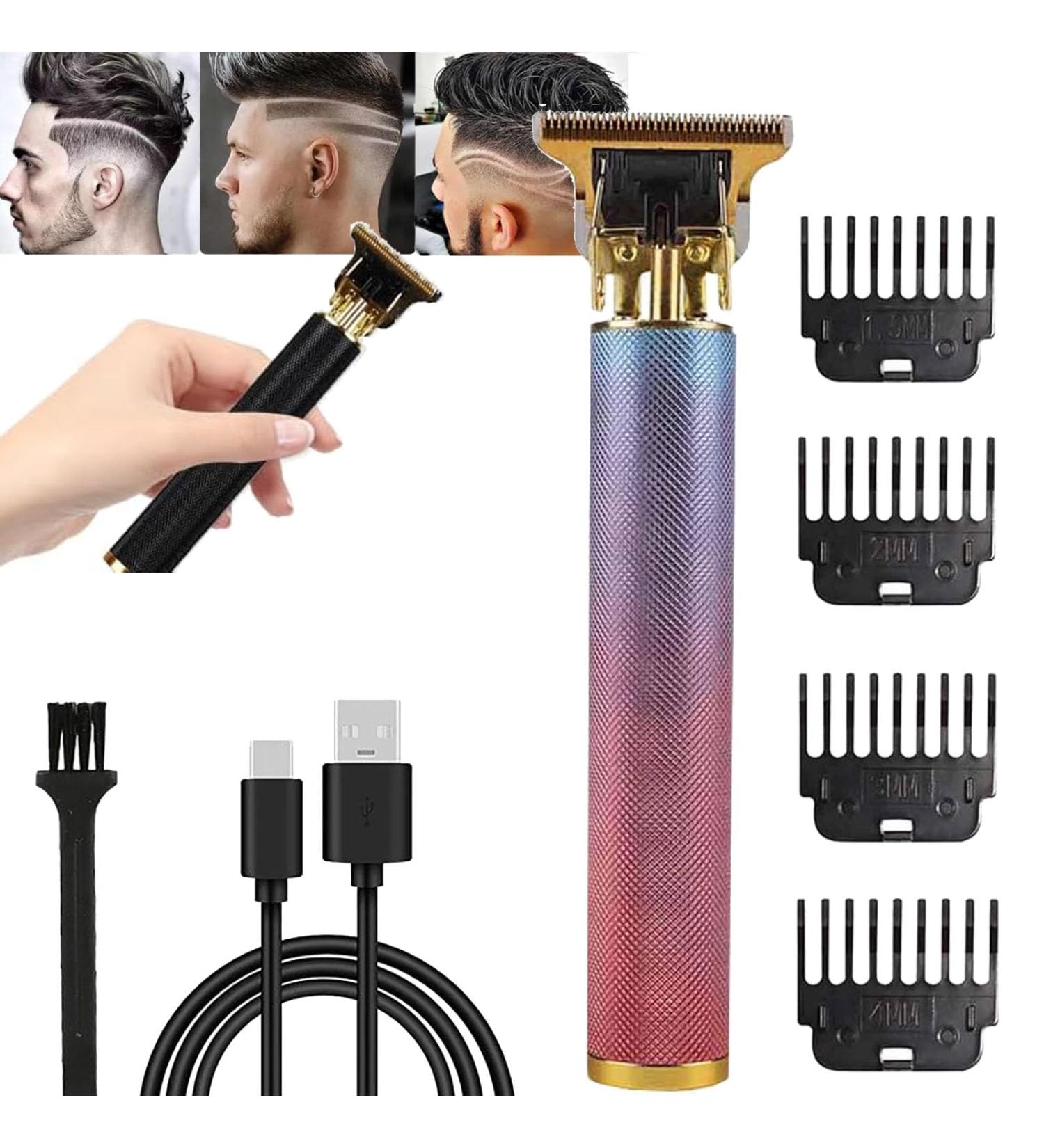Yamloveme Trimmer Professional Cordless Hair Clipper Hair Edgers Clippers for Men Electric Hair Zero Gapped Hair Clippers with 4 Different Combs (Pink) - Buy Online on GoSupps.com