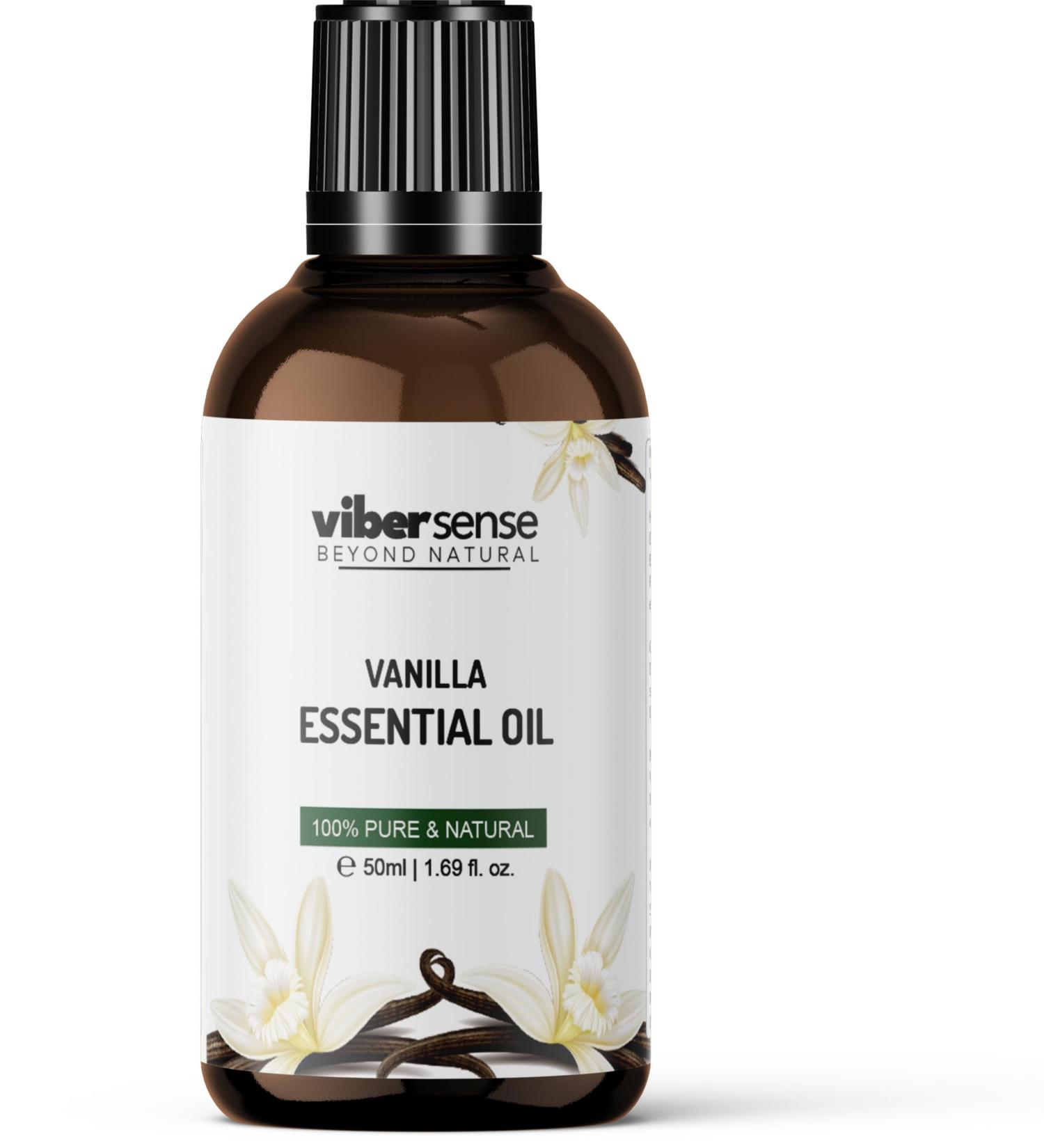 Vibersense Pure Vanilla Essential Oil 100% Natural 50ml 1.69 fl. oz.
